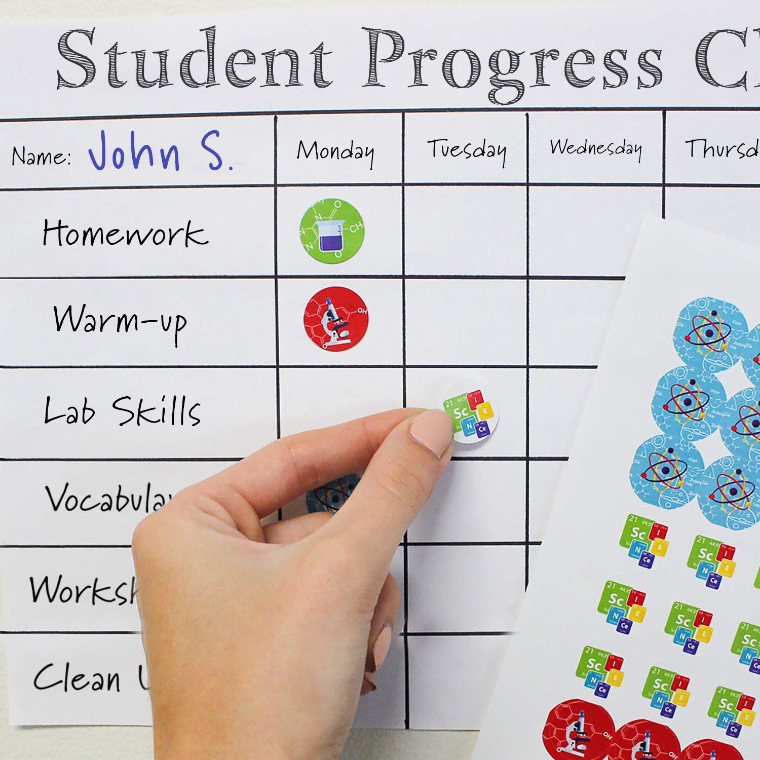 Teacher Reward Stickers for Kids - 1,080 Count Variety Pack with Math, Reading & Science Stickers - Perfect for Classroom Incentives, Student Motivation & Homeschool Learning Activities