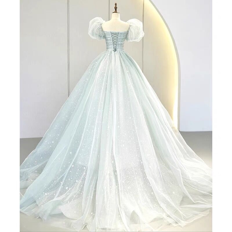 Elegant A-Line Tulle Long Prom Dress for Birthday Party - J3075 | Perfect for Prom Night, Homecoming, Quinceañera & Formal Events