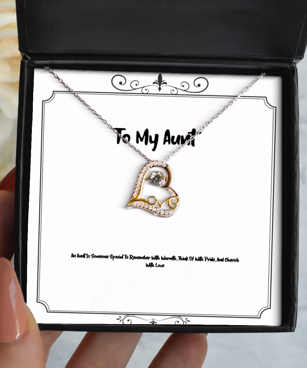 Unique Aunt Gift Ideas - Heartwarming Love Necklace for Special Aunts | Thoughtful Jewelry to Show Pride & Cherish Forever | Perfect for Birthdays, Mother's Day & Family Occasions