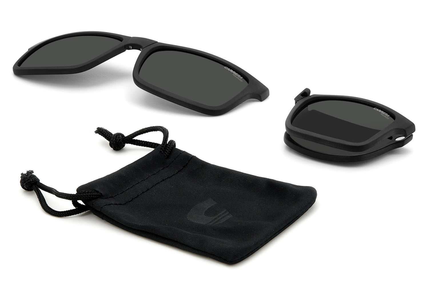 Carrera 8057/CS Clip-On Sunglasses - Polarized UV Protection for Men & Women - Perfect for Driving, Running, and Outdoor Sports