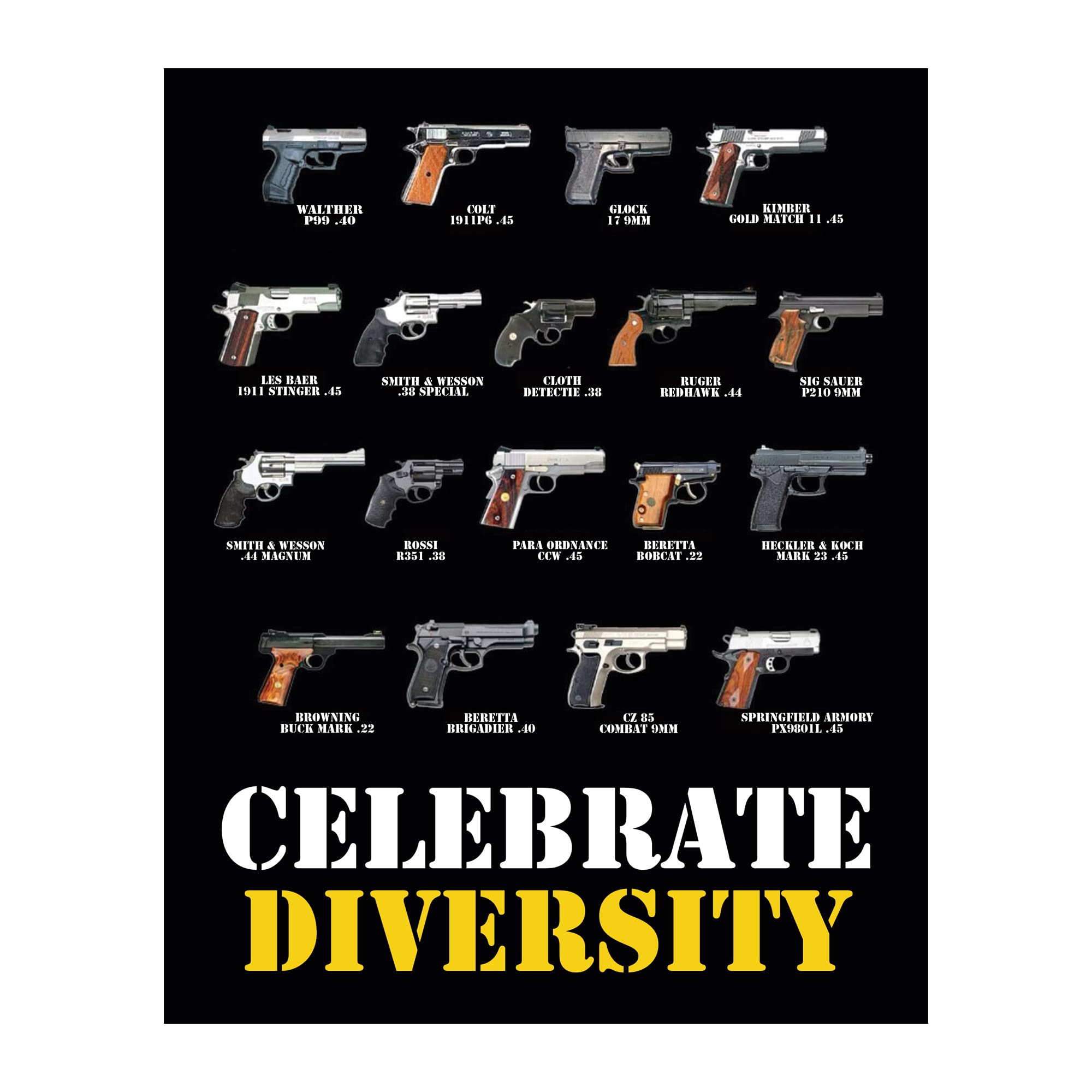 Patriotic Hand Gun Poster - 2nd Amendment Wall Art Decor for Home, Bedroom, Man Cave & Independence Day | Unframed 8x10 Inches | Perfect for Gun Enthusiasts & American Pride Display