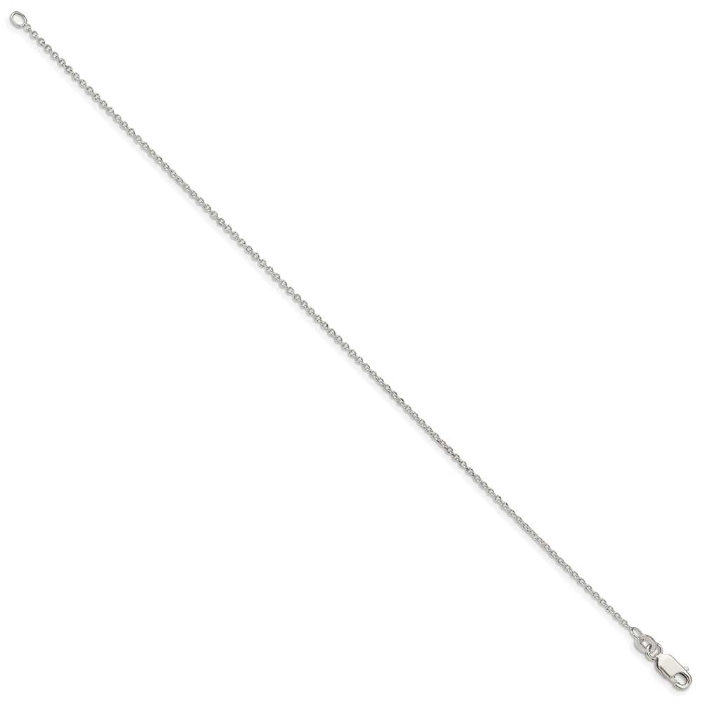 1.25mm Sterling Silver Cable Chain Anklet Bracelet for Women - Perfect for Beach, Party & Everyday Wear