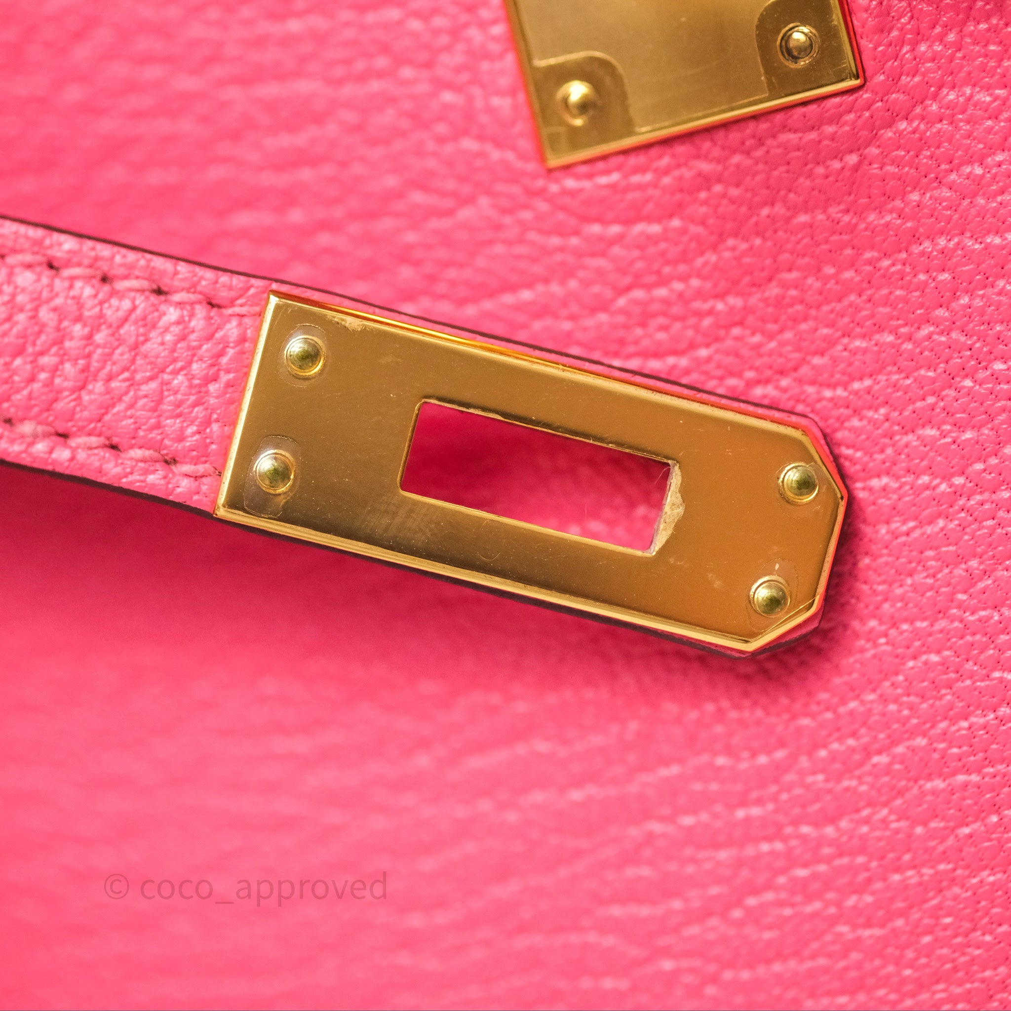 Hermès Mini Kelly II Rose Lipstick U5 Chevre Mysore Gold Hardware Bag - Luxury Crossbody Purse for Women | Perfect for Parties, Weddings & Date Nights