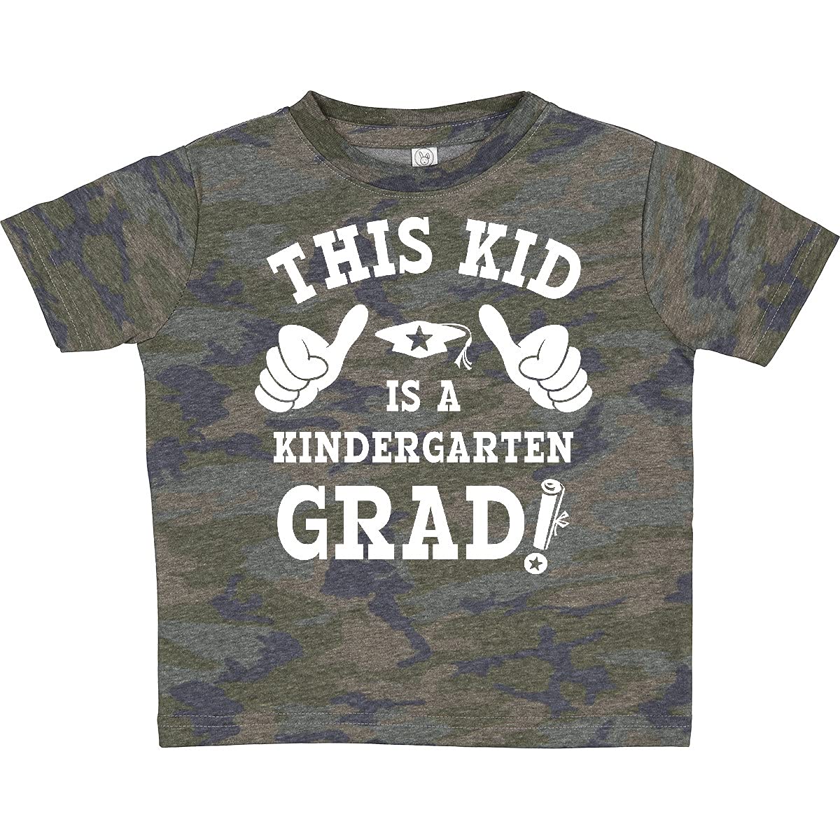 Inktastic Kindergarten Graduation Toddler T-Shirt - Cute White Kids Tee for Preschool Grads & First Day of School Celebrations