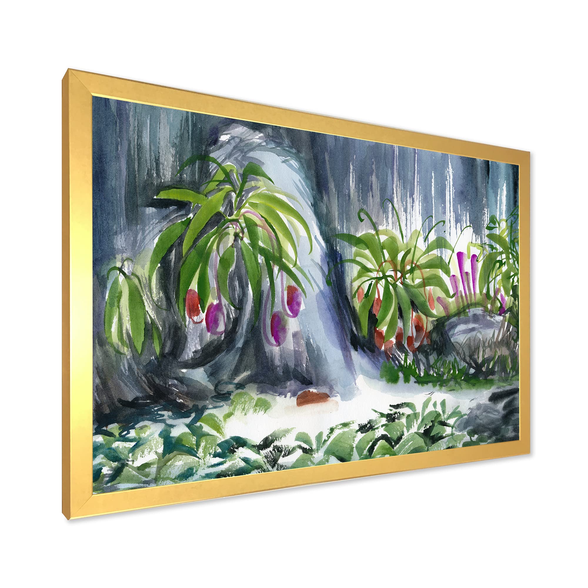 Tropical Plants Oasis Farmhouse Framed Wall Art - Vibrant Botanical Canvas Prints for Living Room, Bedroom & Office Decor