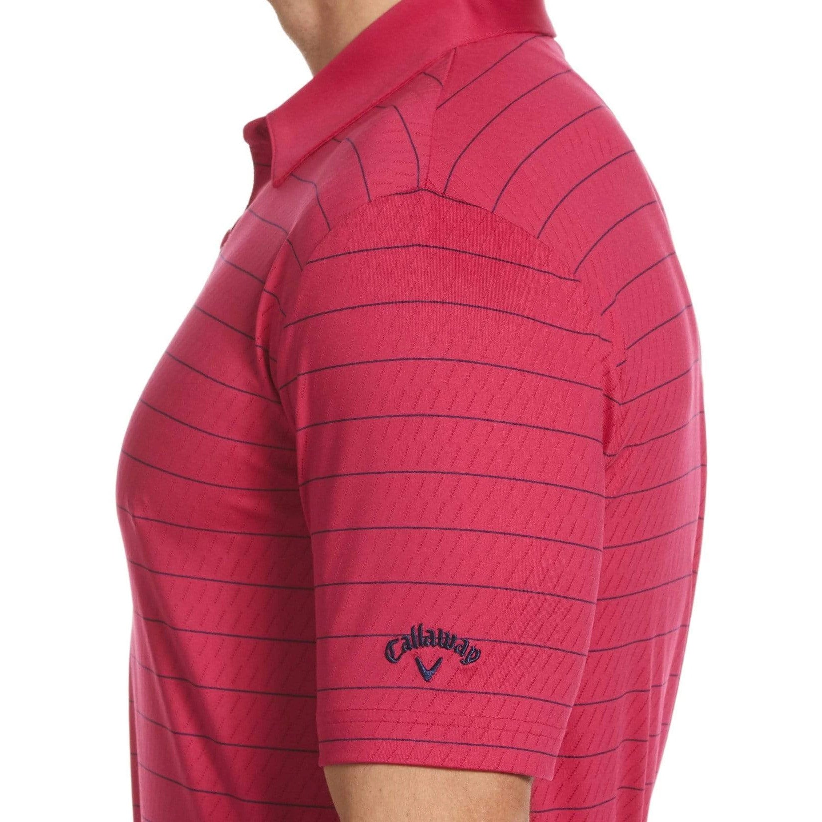 Callaway Men's Ventilated Stripe Golf Polo Shirt - Moisture-Wicking & Breathable for Comfort on the Golf Course