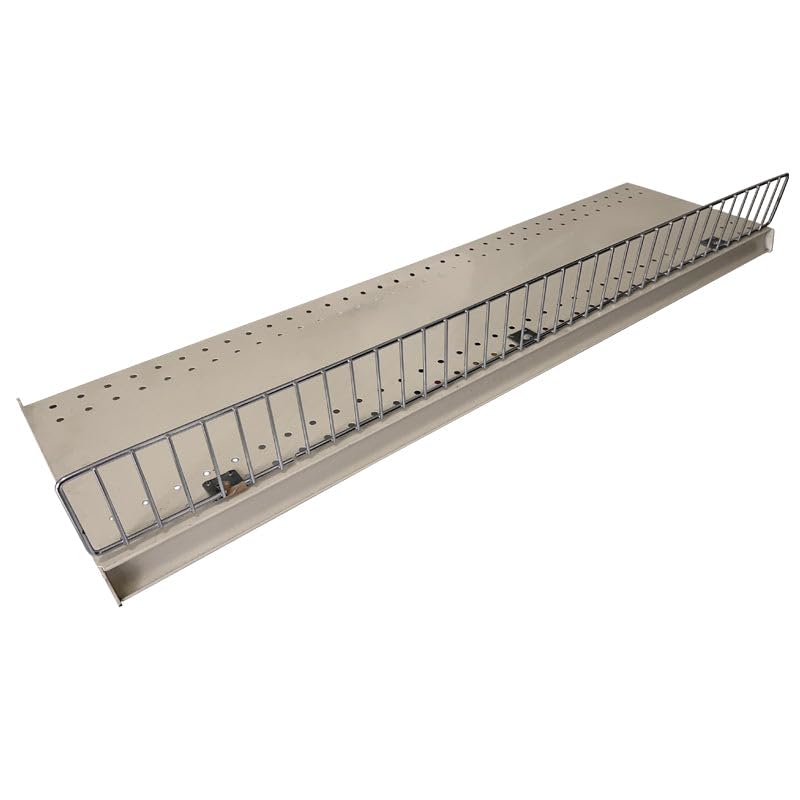 WISDOMFUR Retail Gondola Shelf Front Wire Fence Guard Rail - 10-Pack Chrome Display Enhancer (48