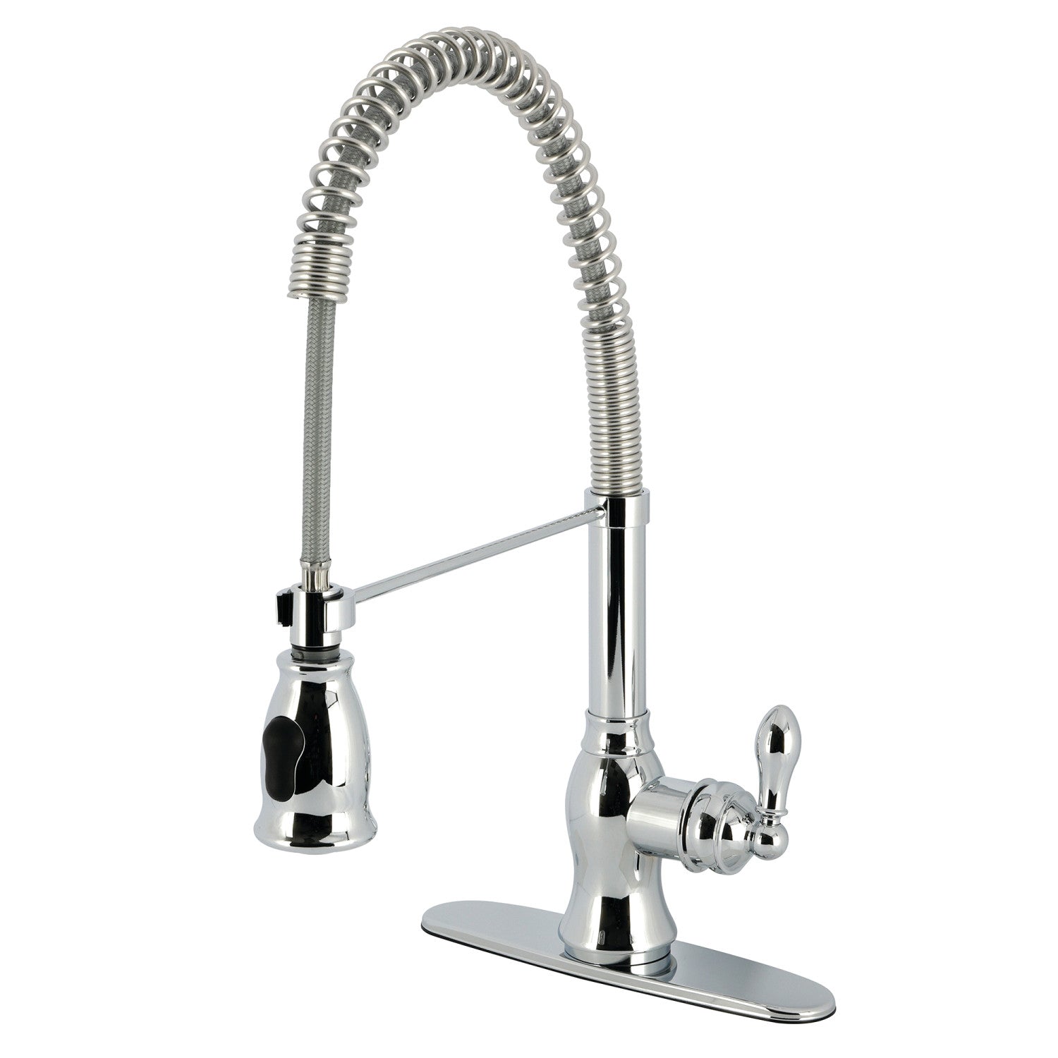 American Classic GSY8891ACL Single Handle 1 or 3 Hole Deck Mount Pre Rinse Kitchen Faucet in Polished Chrome - Perfect for Commercial Kitchens, Restaurants & Home Use