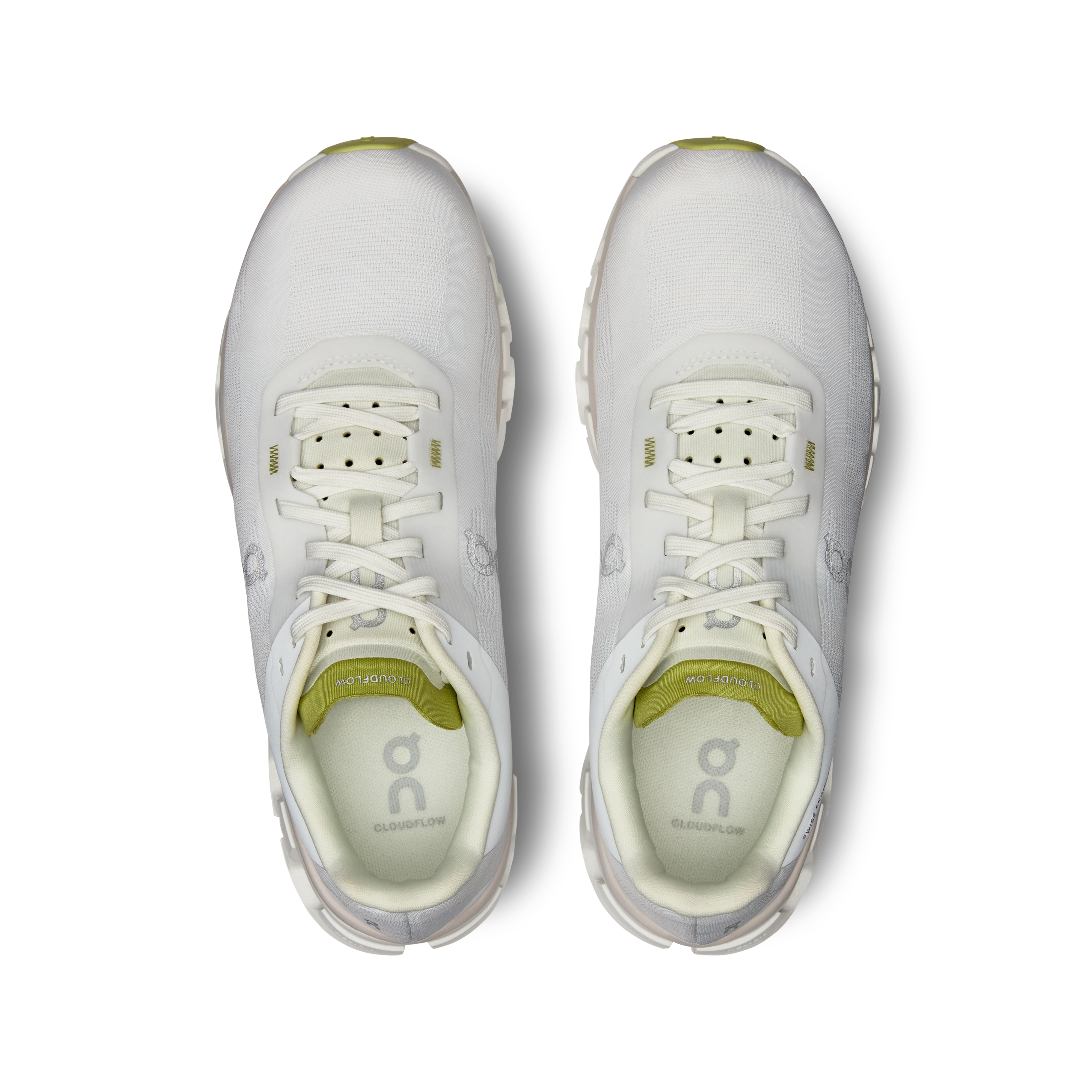 On Running Women's Cloudflow 4 Running Shoes - Lightweight & Breathable White/Sand Sneakers for Jogging, Gym Workouts & Daily Wear