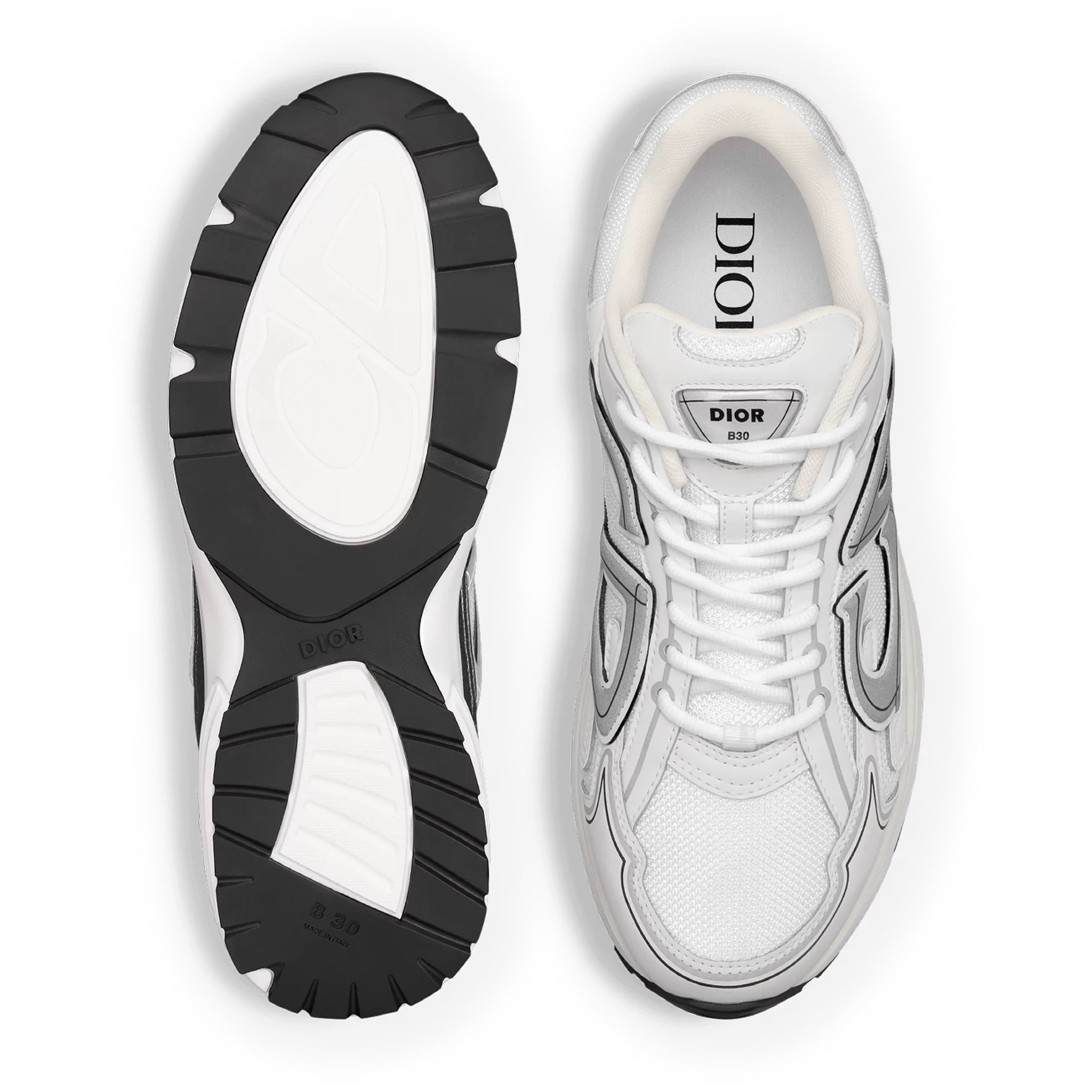 Dior B30 Countdown Mesh White Sneakers for Men - Stylish Luxury Fashion Shoes for Casual Wear & Street Style Outfits