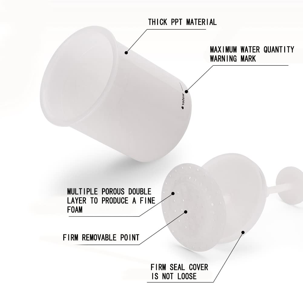 Portable Facial Cleanser Foam Maker Cup - Rich Lather Bubble Maker for Travel & Home Use | Gentle Face Wash & Shampoo Foamer for Skincare & Bath Routine