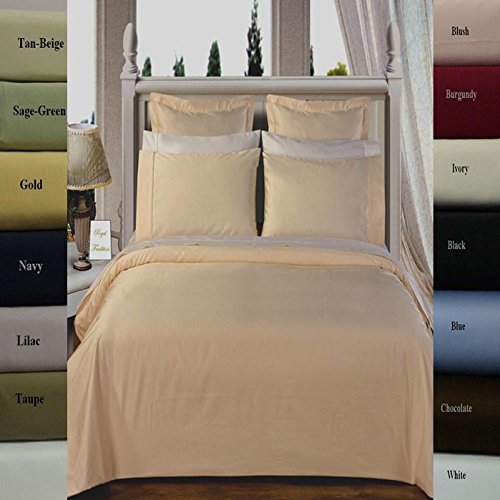 Premium Giza Combed Cotton Duvet Cover Set - 450 Thread Count, Machine Washable, King/California King Size - Solid Lilac Color for Luxurious Bedroom Decor & Comfortable Sleep