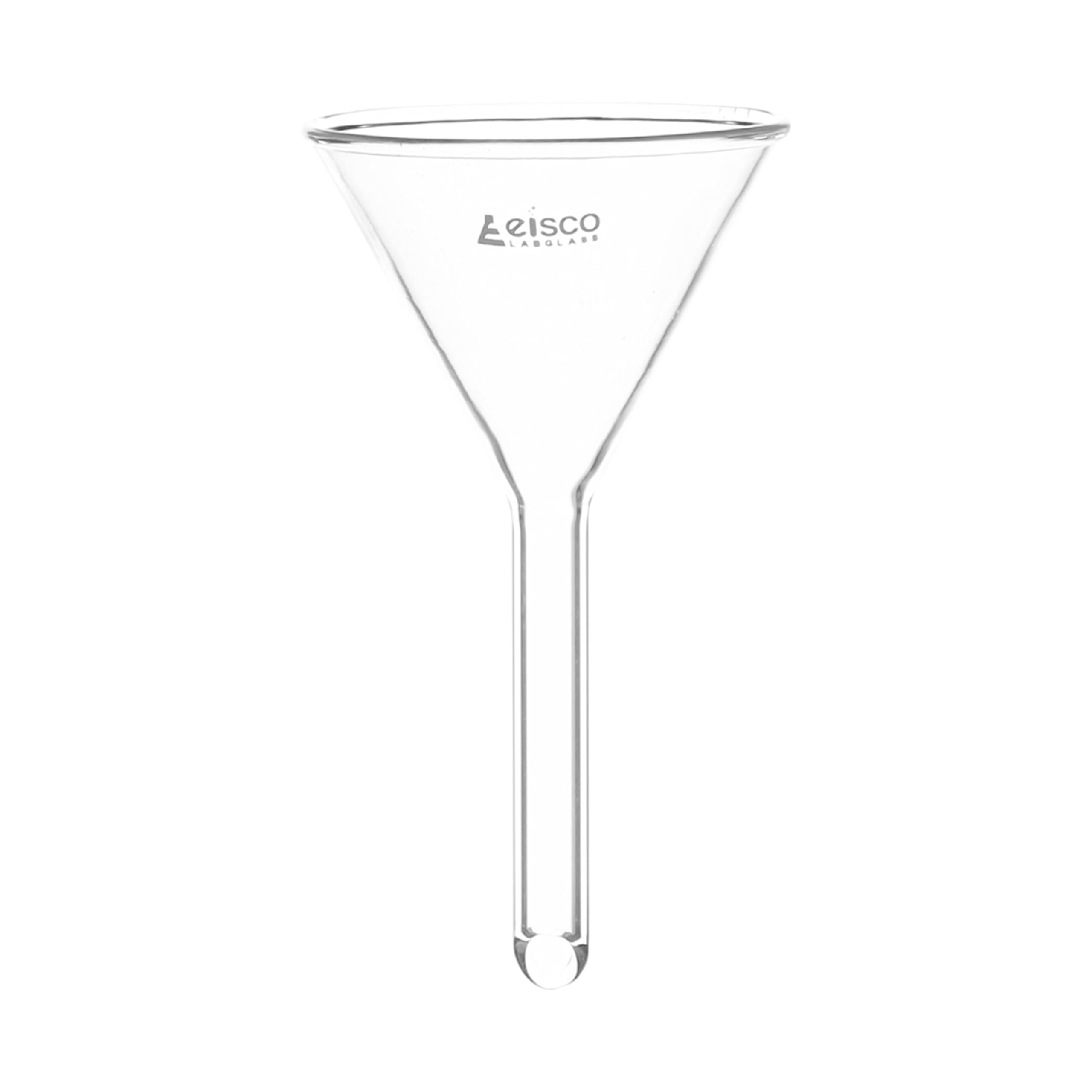 EISCO 50mm Borosilicate Glass Filter Funnel with 60° Angle & 7mm Plain Stem - Lab Equipment for Chemistry Experiments & Scientific Filtration