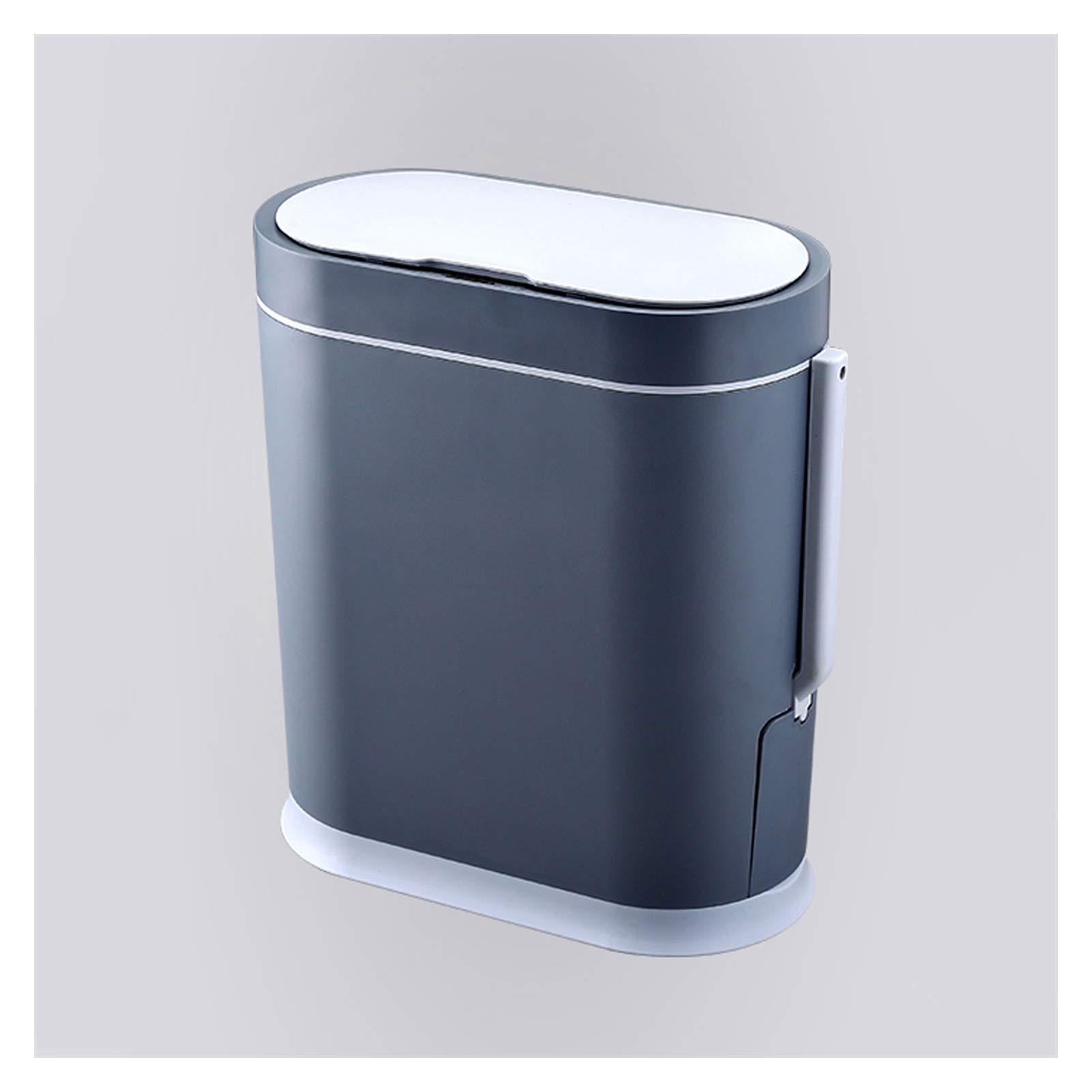 TOMYEUS 8L Automatic Smart Sensor Trash Can with Lid & Toilet Brush - Waterproof, Battery-Powered (Batteries Not Included) - Perfect for Small Bathrooms, Kitchens, and Office Spaces