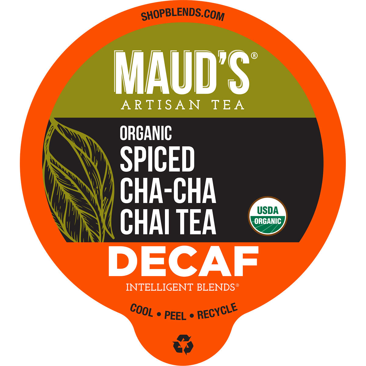 Organic Decaf Chai Tea Pods by Maud's - 100% Natural, Caffeine-Free Herbal Tea for Keurig Machines - Perfect for Relaxing Evenings & Stress Relief