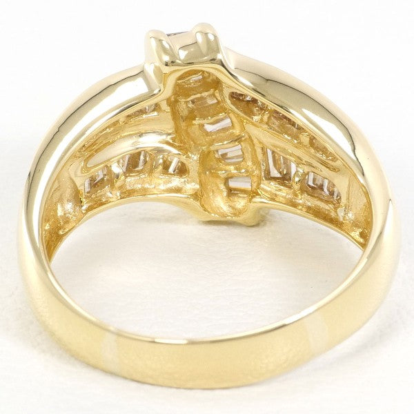 18K Yellow Gold Diamond Ring for Women - Elegant Solitaire Engagement & Wedding Band - Perfect for Proposals, Anniversaries, and Special Occasions