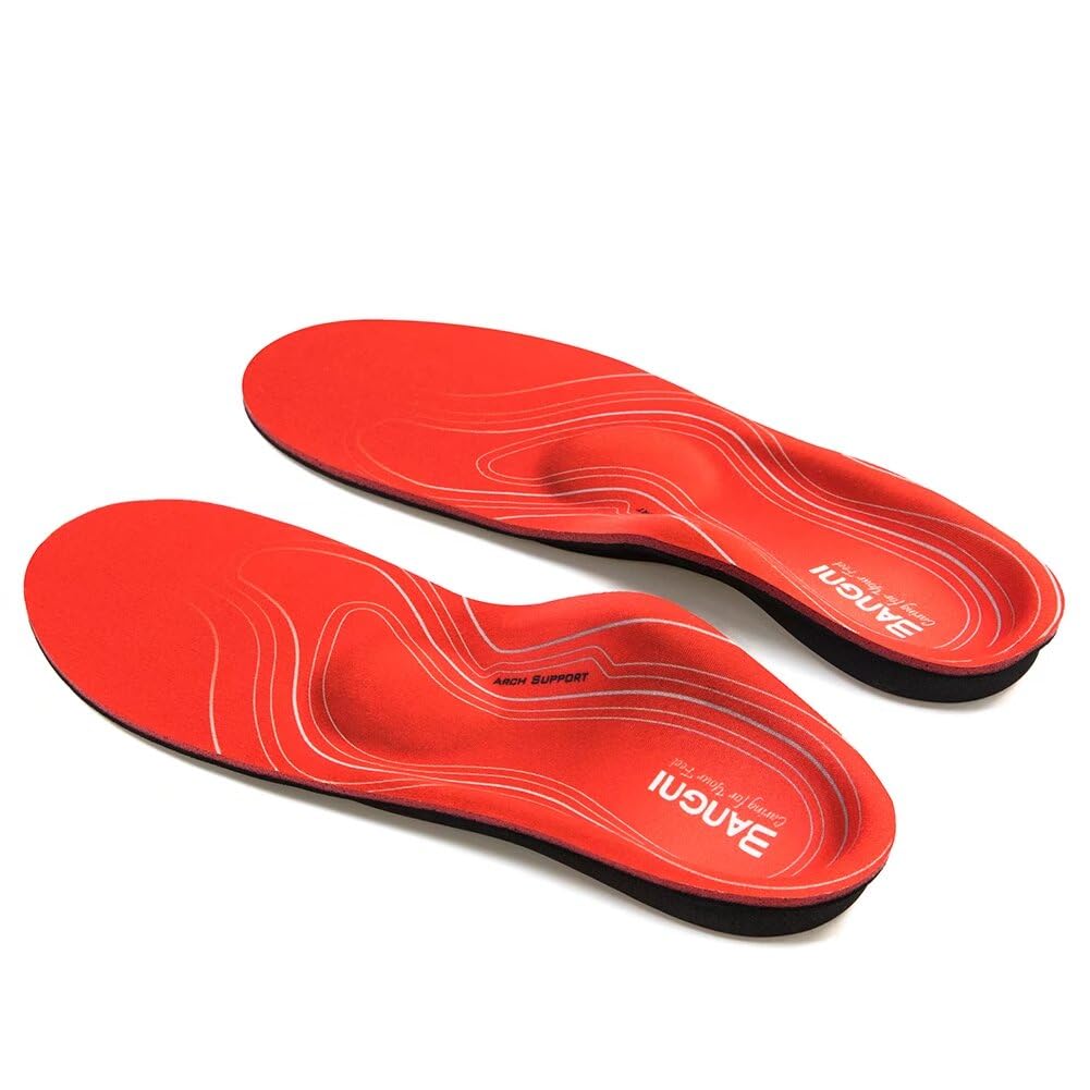 3ANGNI Orthotic Arch Support Insoles for Plantar Fasciitis Relief - Flat Feet, High Arch & Pronation Correction - Metatarsalgia Pain Relief Inserts for Men & Women - Perfect for Running, Walking & Work Shoes