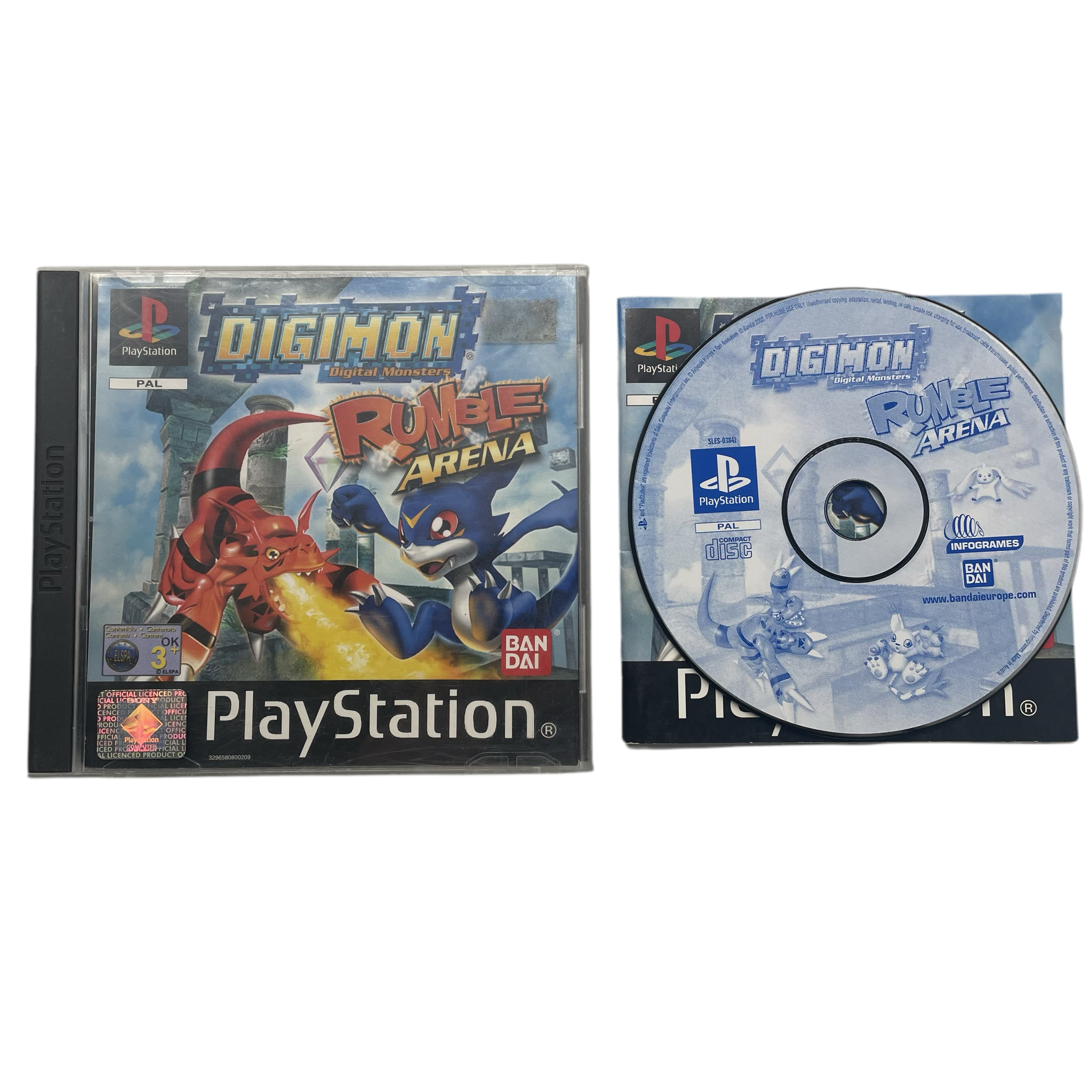 Digimon Digital Monsters Rumble Arena PS1 Game for PlayStation 1 - Complete with Original Manual (PAL Version) - Perfect for Retro Gaming Collectors and Digimon Fans