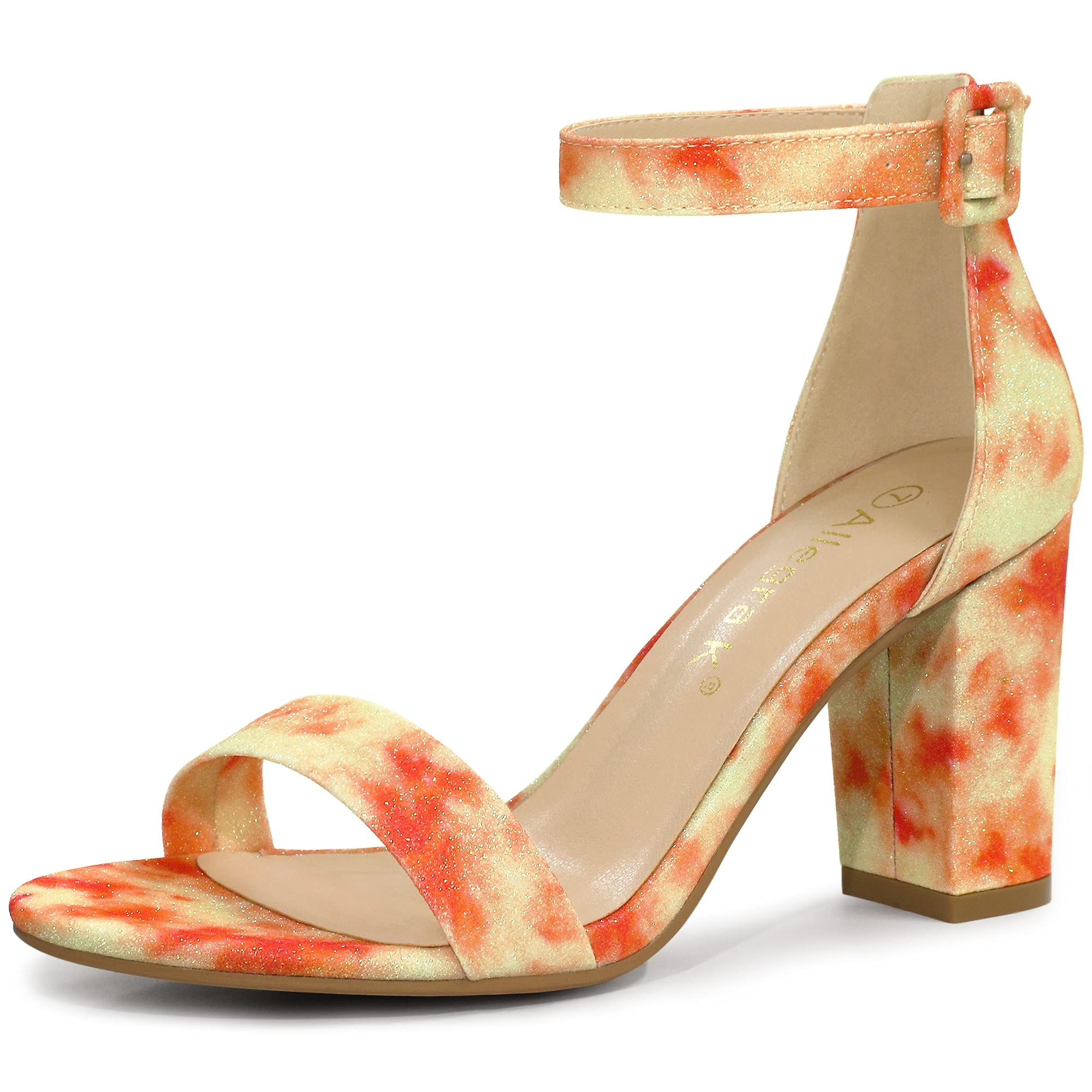 Allegra K Women's Chunky Heel Ankle Strap Sandals - Comfortable High Heels for Party, Wedding & Evening Outfits | Dressy Summer Shoes for Women