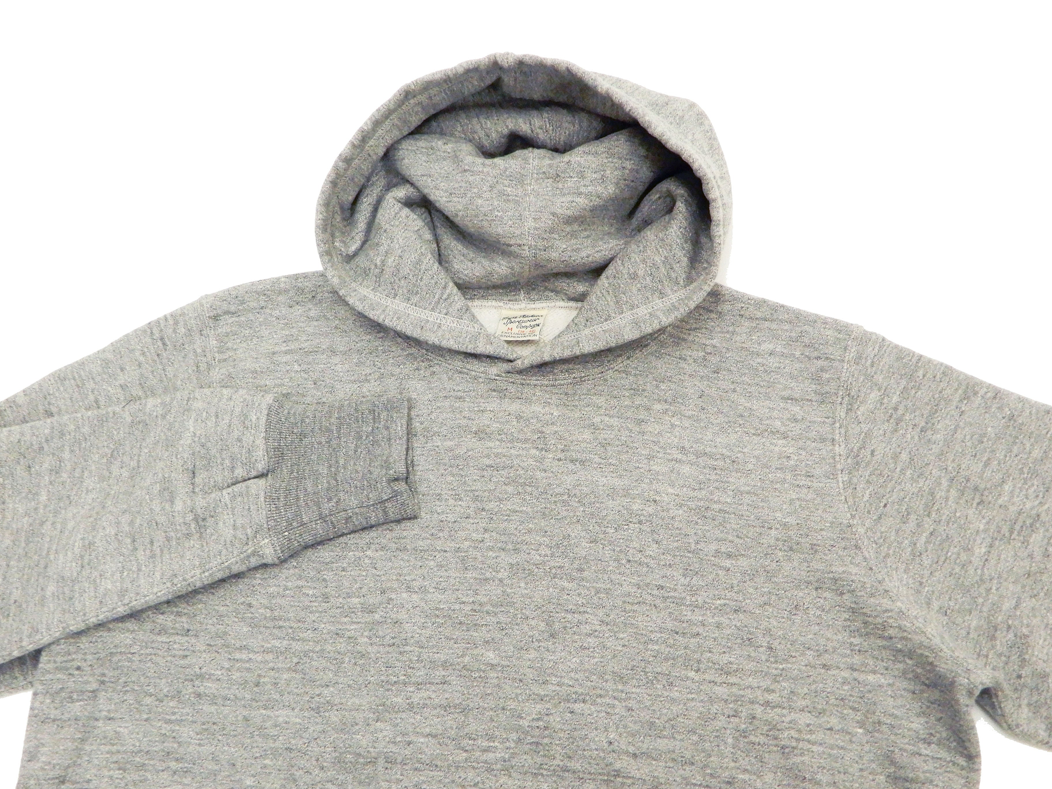 Buzz Rickson Men's Vintage Style Loopwheel Hooded Sweatshirt - Heather Gray Pullover Hoodie BR68914-113 | Casual Wear, Street Style, Retro Fashion