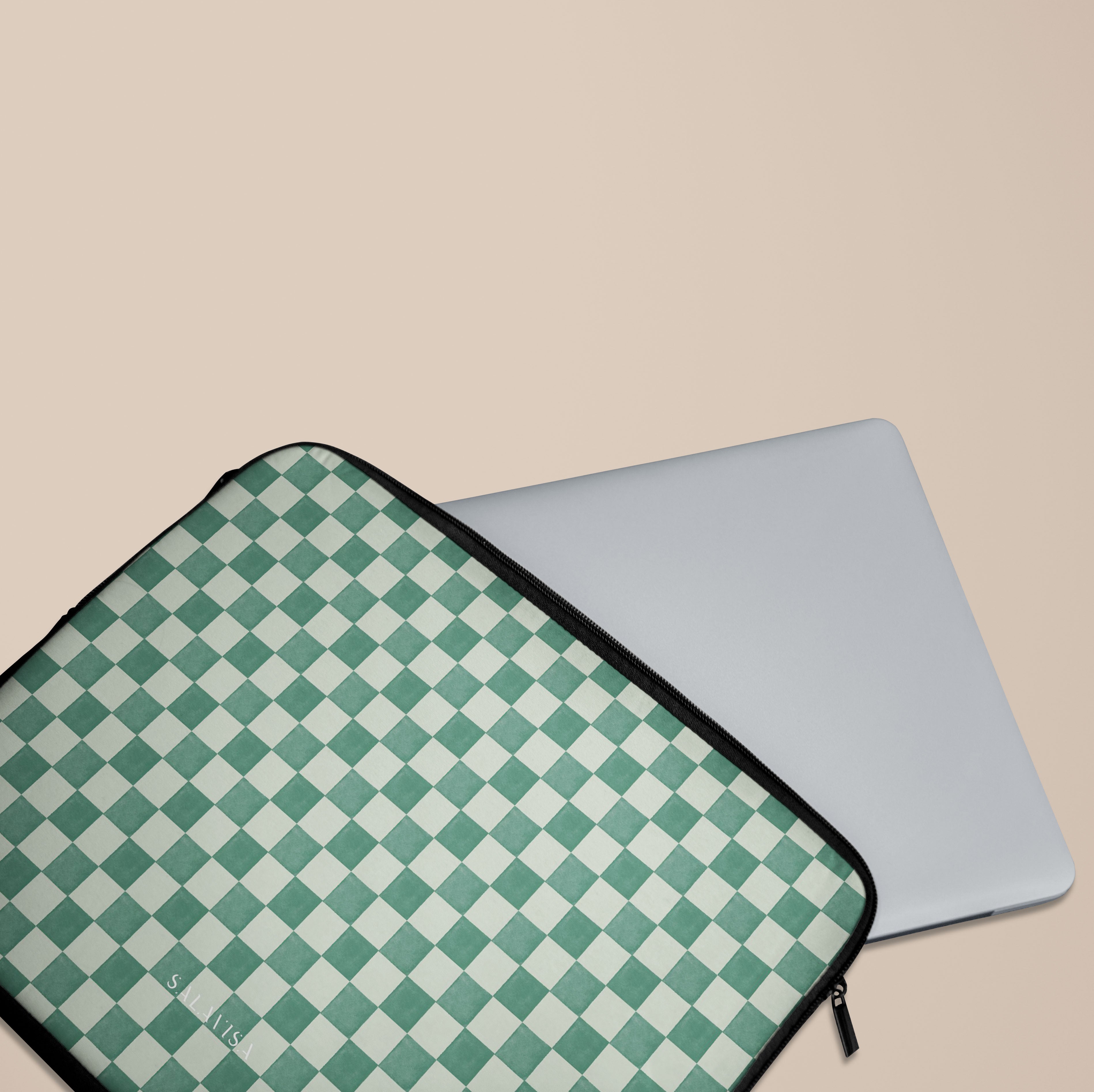 Premium Mint Green Laptop Sleeve Case - 13-15 Inch Shockproof Protective Cover for MacBook Air/Pro, Ultrabook - Perfect for Office, Travel & College Use