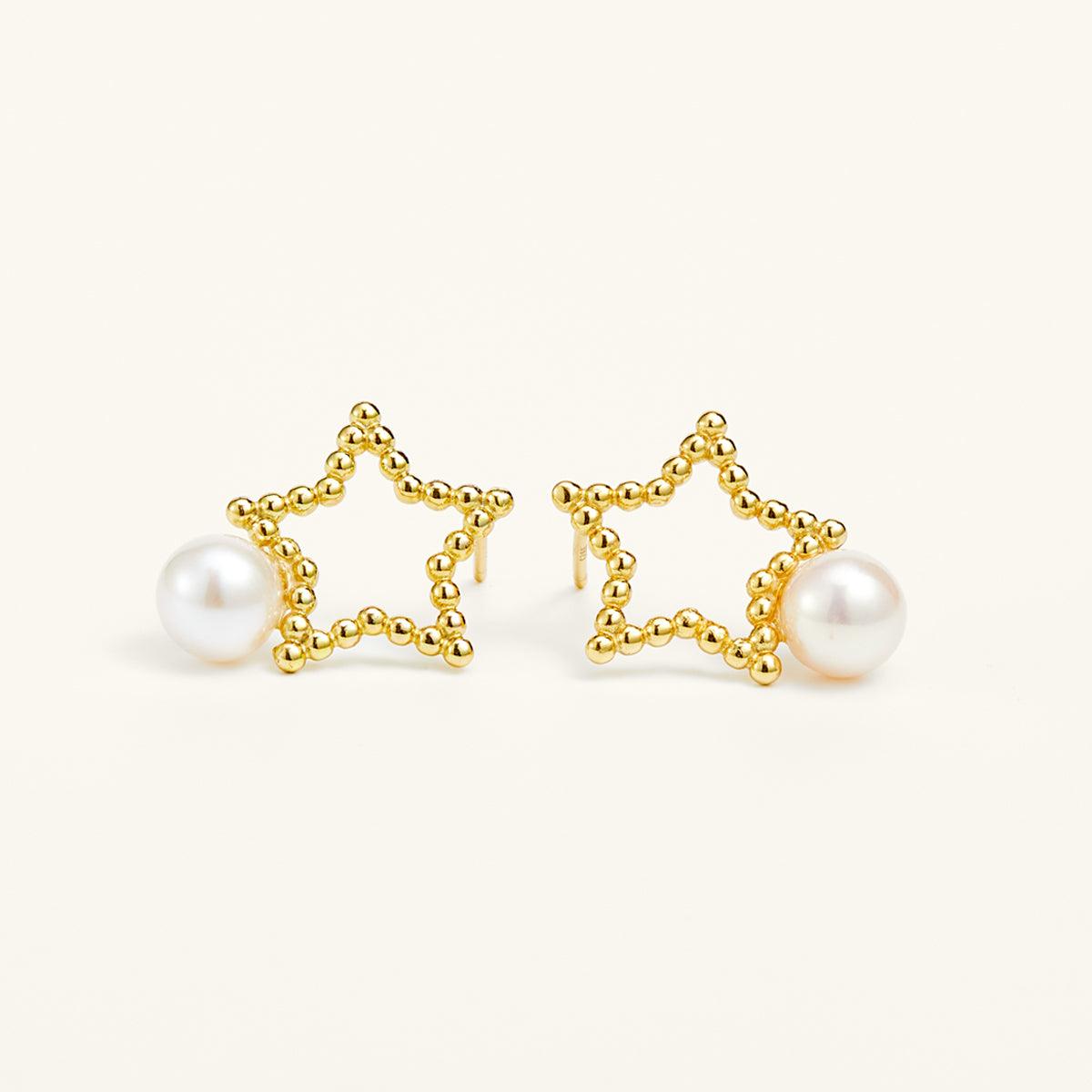 Lucky Star AAAA Freshwater Pearl Earrings for Women - Elegant Stud Earrings for Wedding, Party & Everyday Wear