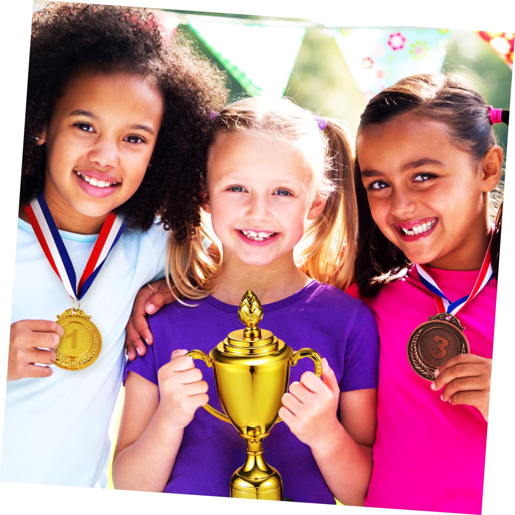 WESIEVYA Plastic Participation Trophy Cup - Award Prize for Kids, Sports, School & Classroom Rewards - Fun Motivational Toy for Achievements & Encouragement