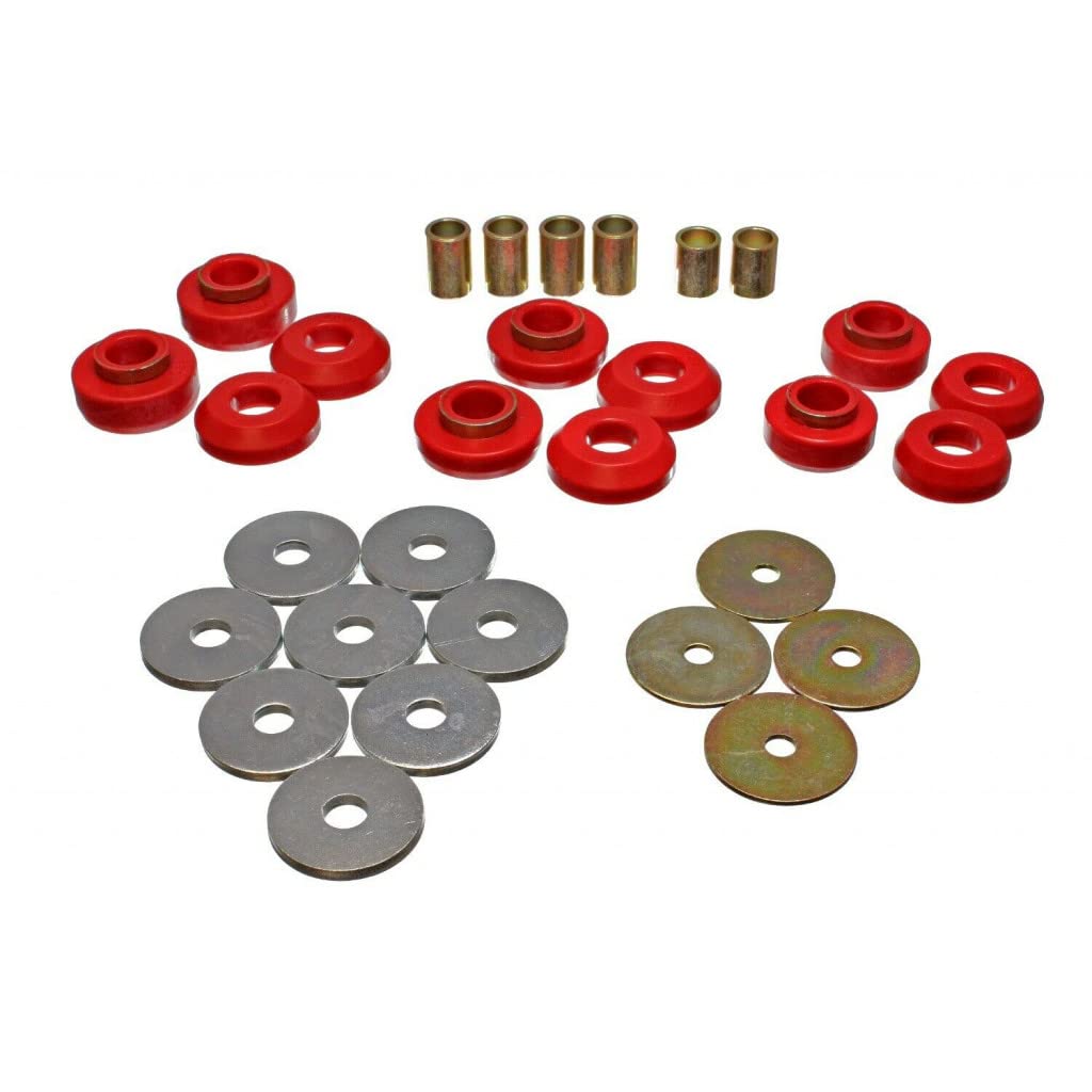 Energy Suspension Body Mount Set for 1975-1979 Chevy Nova - Red (3.4129R) | Performance Suspension Upgrade for Classic Car Restoration & Smooth Ride