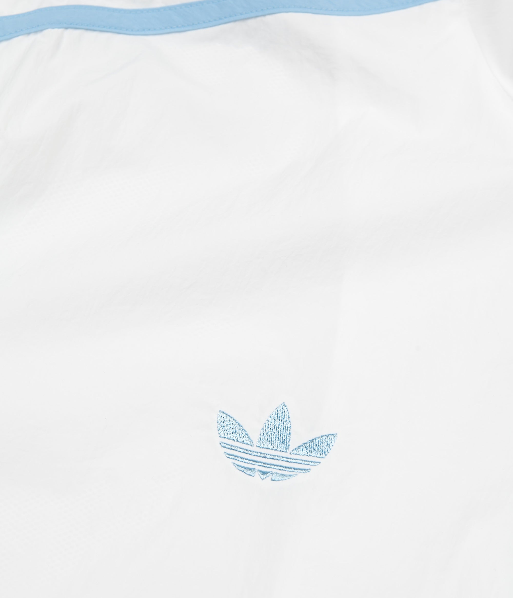 Adidas x Krooked Tracksuit Jacket - White & Clear Blue | Men's Athletic Hoodie for Running, Gym & Streetwear Fashion