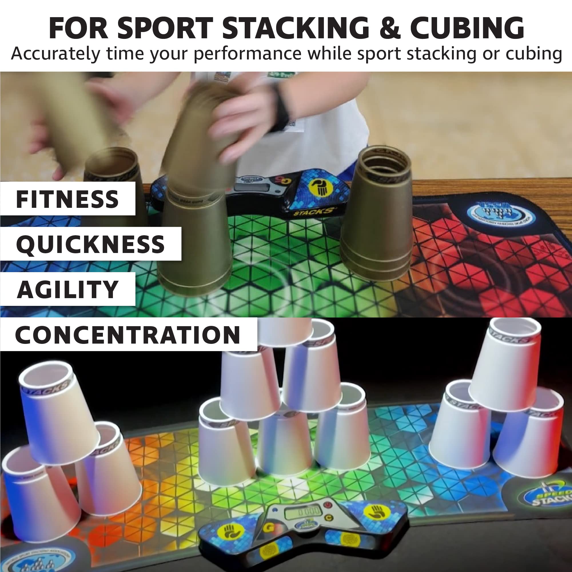 Speed Stacks G5 Stackmat Timer and Mat - Precision to 0.001 Seconds with Batteries Included | Official Equipment for Sport Stacking & Speed Cubing Competitions | Perfect for Tournaments, Practice, and Family Game Nights