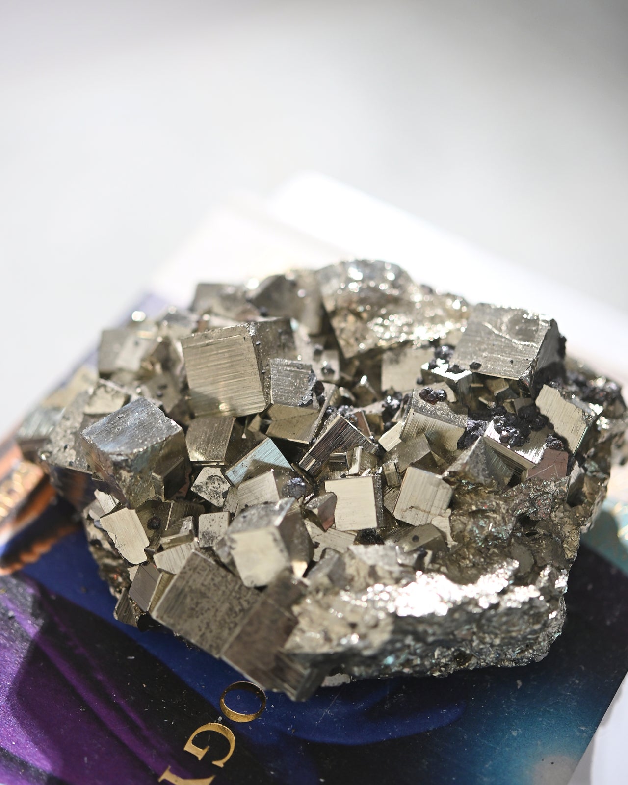 Natural Cubic Pyrite Cluster - 2.8lbs Raw Mineral Specimen for Crystal Healing, Feng Shui & Home Decor | Perfect for Meditation, Energy Work & Display Collection