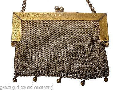 Vintage 1920s German Silver Chain Mail Purse by James E Blake - Antique Coin Purse in Excellent Condition | Perfect for Renaissance Fairs, Historical Reenactments & Vintage Fashion Collectors
