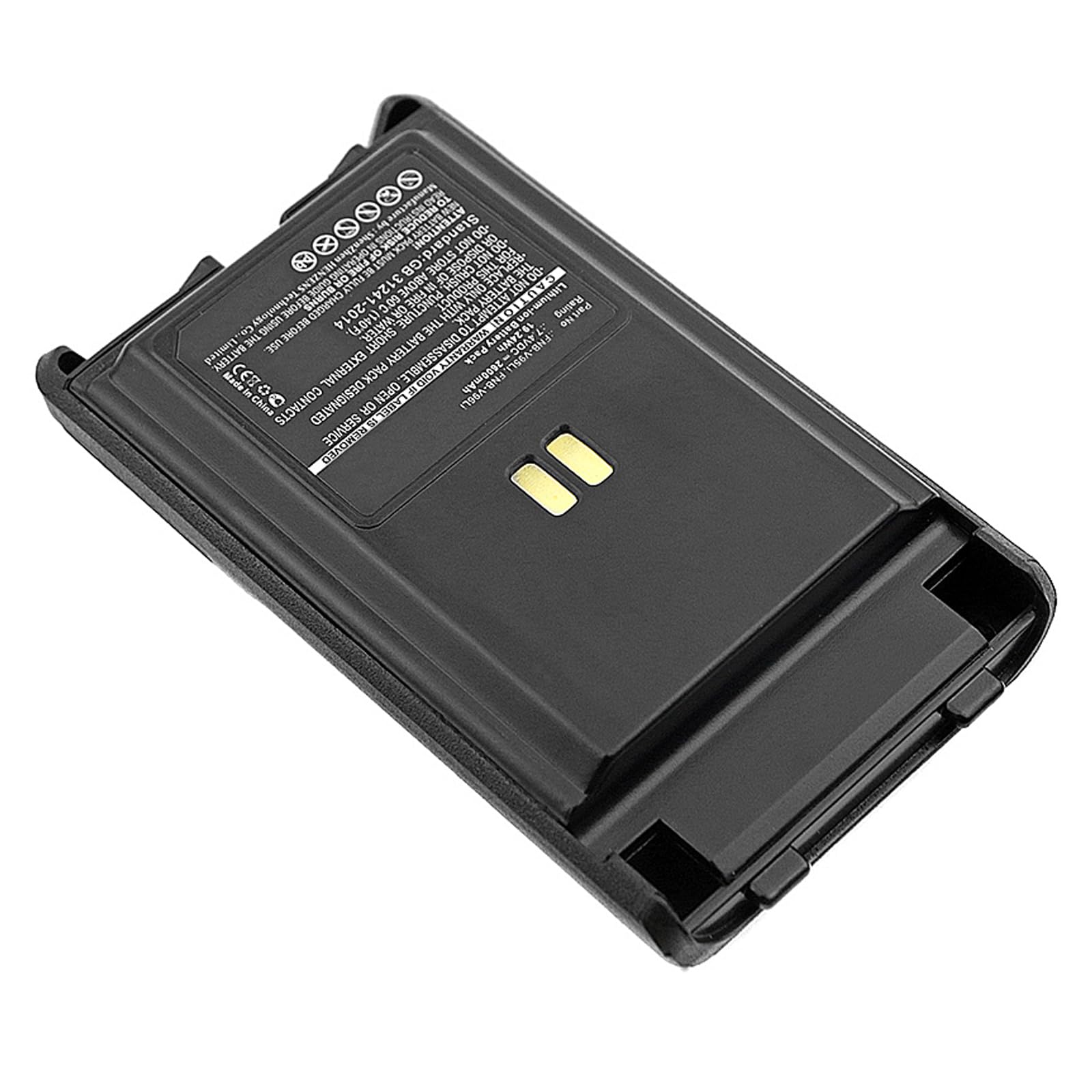 Synergy Digital 2-Way Radio Battery for Vertex VX350 & YAESU FNB-V95Li - 2600mAh Li-ion High Capacity Replacement Battery (7.4V) - Perfect for Emergency Communication, Outdoor Adventures & Work Site Use