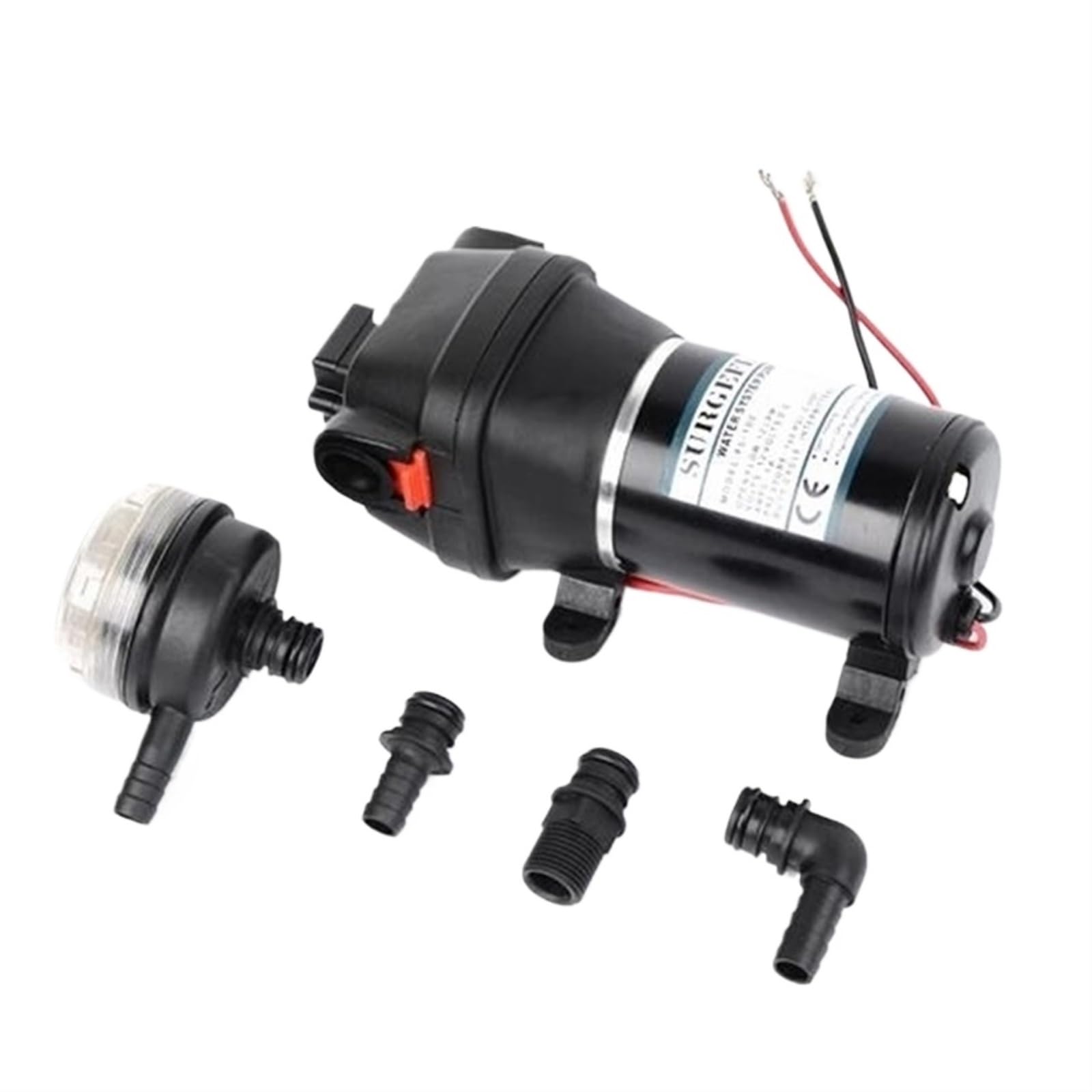 12V 24V High Pressure Diaphragm Water Pump - Mini DC Power Pump for Car Washing, Home Cleaning, Self-Priming Vacuum Motor | FL-100 Booster Pump for Pressure Washer, RV, Garden Irrigation & Water Transfer