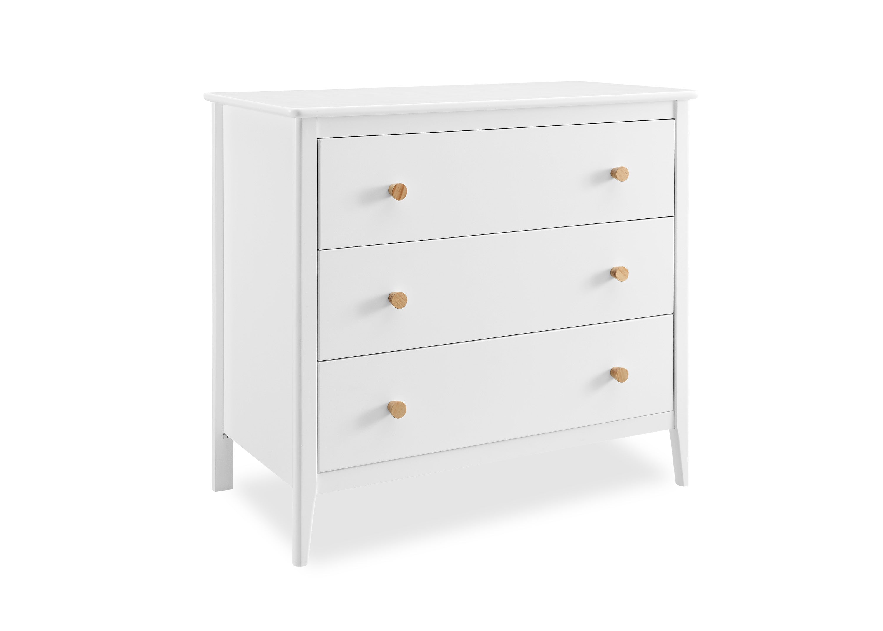 Casey 3 Drawer Dresser with Interlocking Drawers - Sturdy Bedroom Storage Furniture for Clothes & Accessories - Perfect for Kids Room, Nursery or Dorm Organization