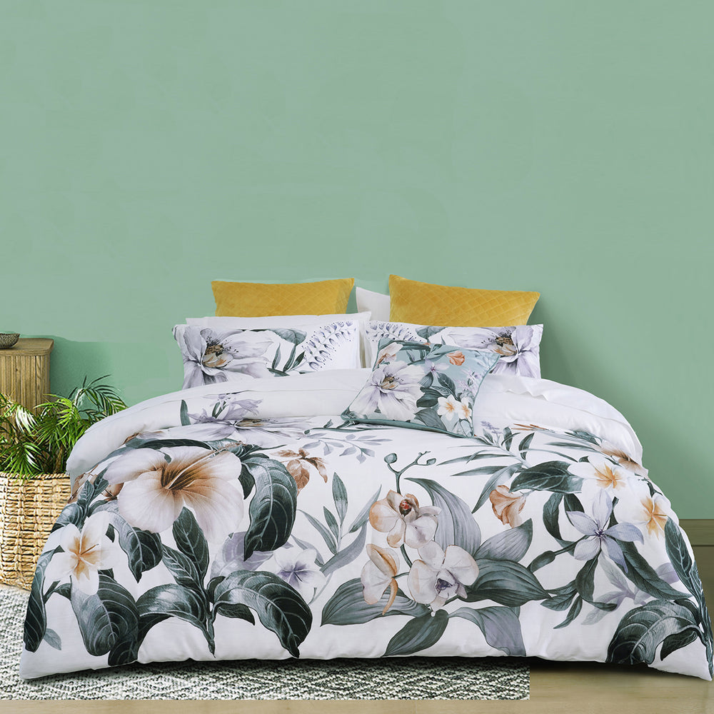 Chiquita White Quilt Cover Set Queen Size - Soft Cotton Bedding Set with Pillowcases - Perfect for Master Bedroom, Guest Room & Hotel Decor