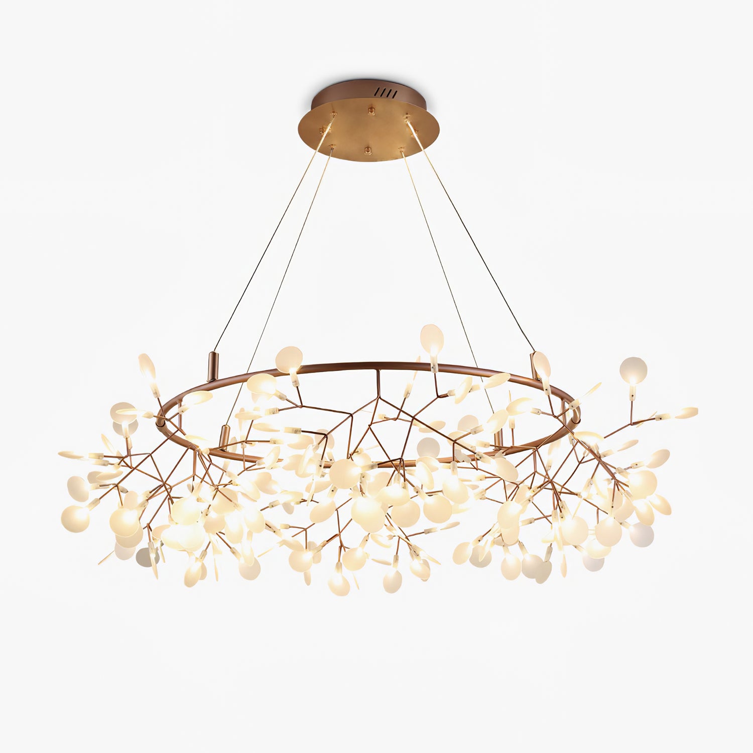 Big O Firefly LED Chandelier - Modern Crystal Ceiling Light Fixture for Dining Room, Living Room, Bedroom - Elegant Lighting for Home Decor & Interior Design