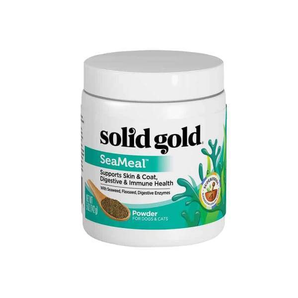 Premium Solid Gold Sea Meal Powder 5oz - Natural Omega-3 Supplement for Dogs & Cats | Supports Skin, Coat & Joint Health | Perfect for Picky Eaters & Sensitive Stomachs