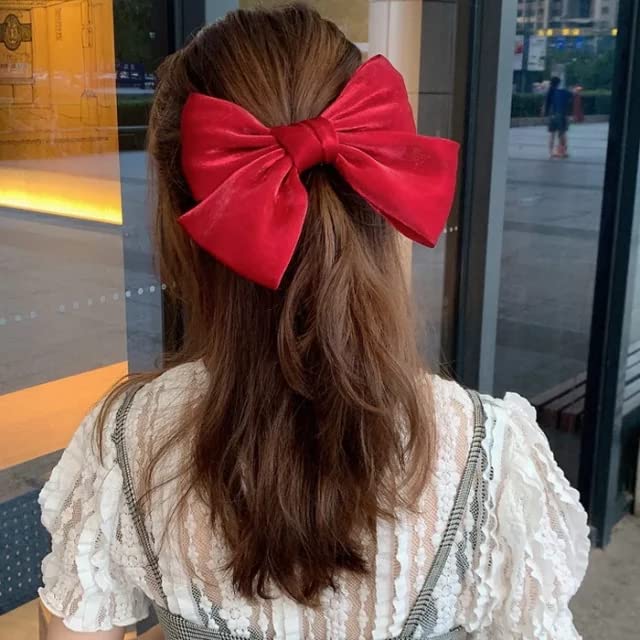 BELLO TOKO 2-Piece Hair Accessories Set for Women & Girls - Large Chiffon Bow Hair Clip & Scrunchies | Perfect for Parties, Weddings & Everyday Styling