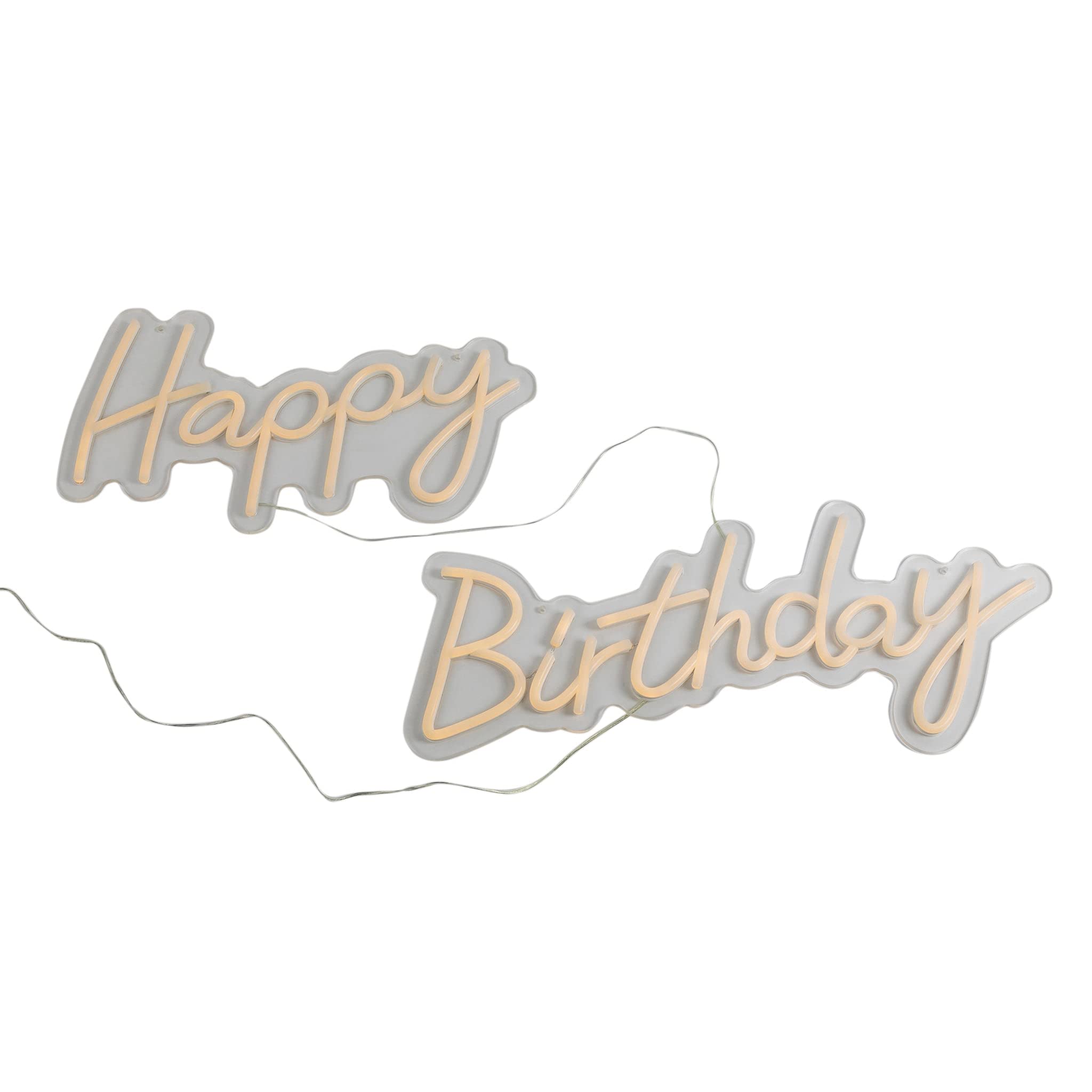 Happy Birthday Neon Sign - 24.4 x 12.2 Inches LED Party Decor for Wall, Home, Bar & Birthday Celebrations - Perfect for Indoor & Outdoor Events