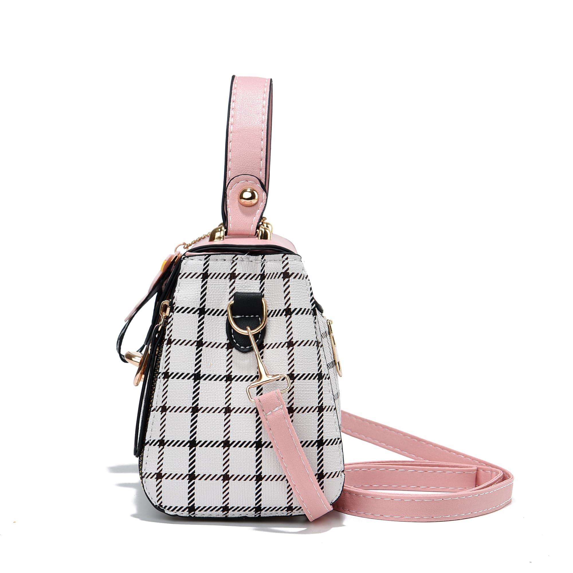 Stylish Plaid Crossbody Bag for Women & Teen Girls - Lightweight Shoulder Purse | Fashionable Small Handbag for Daily Use, School, Shopping & Travel