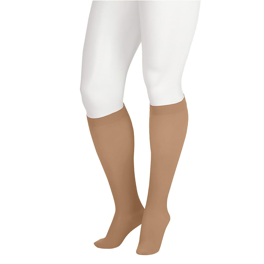 Juzo Soft 2002 Knee-High 30-40mmHg Compression Stockings with Silicone Band & Closed Toe - Regular Fit for Women & Men - Ideal for Varicose Veins, Edema, Travel & Post-Surgery Recovery
