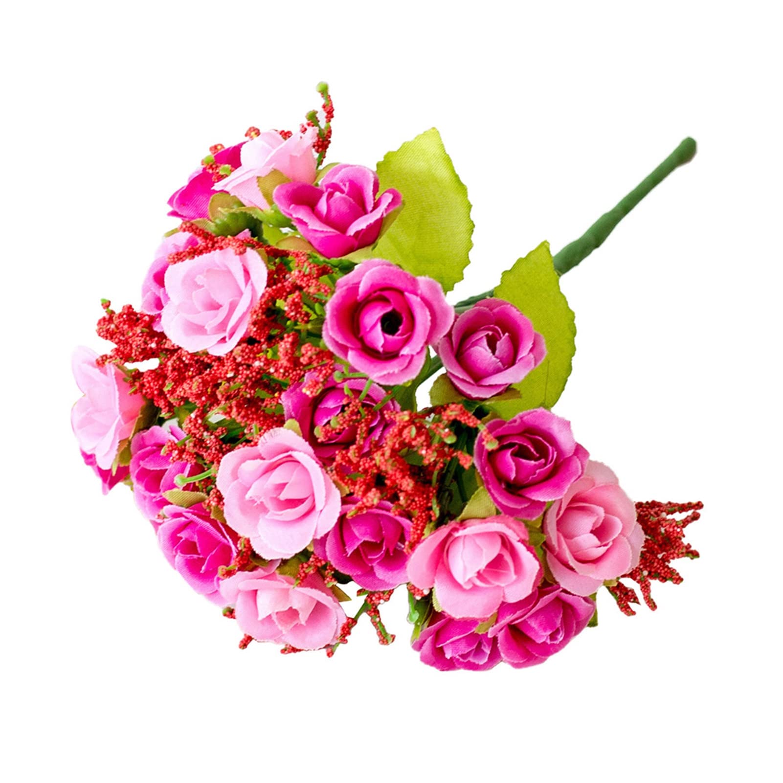 LIHDESTB Artificial Silk Rose Flowers - Non-Fading Realistic Fake Roses for Home Decor, Wedding Centerpieces, Party Decorations (Rose Red) - Perfect for Table Centerpieces, Office Decor & Gift Giving