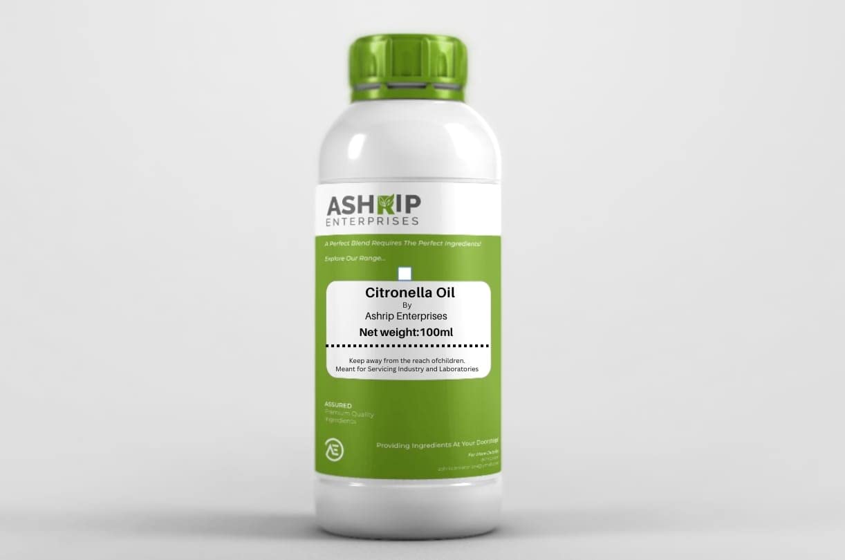 Ashrip Enterprises 100ml Citronella Essential Oil - Natural Aromatherapy, Skincare & Home Fragrance for Perfumes, Lotions, Soaps, Mosquito Repellent Candles & Sprays | Anti-Fungal, Antibacterial & Air Freshening Properties