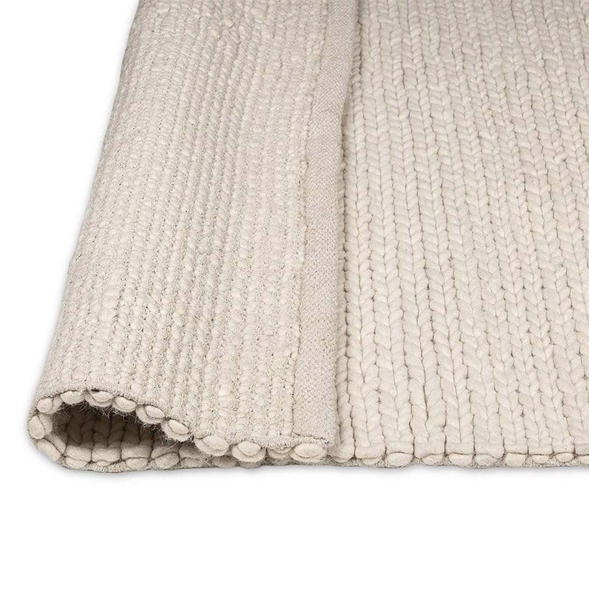 Laila Handwoven Wool Braided Rug - Soft & Durable for Living Room, Bedroom, or Nursery Decor