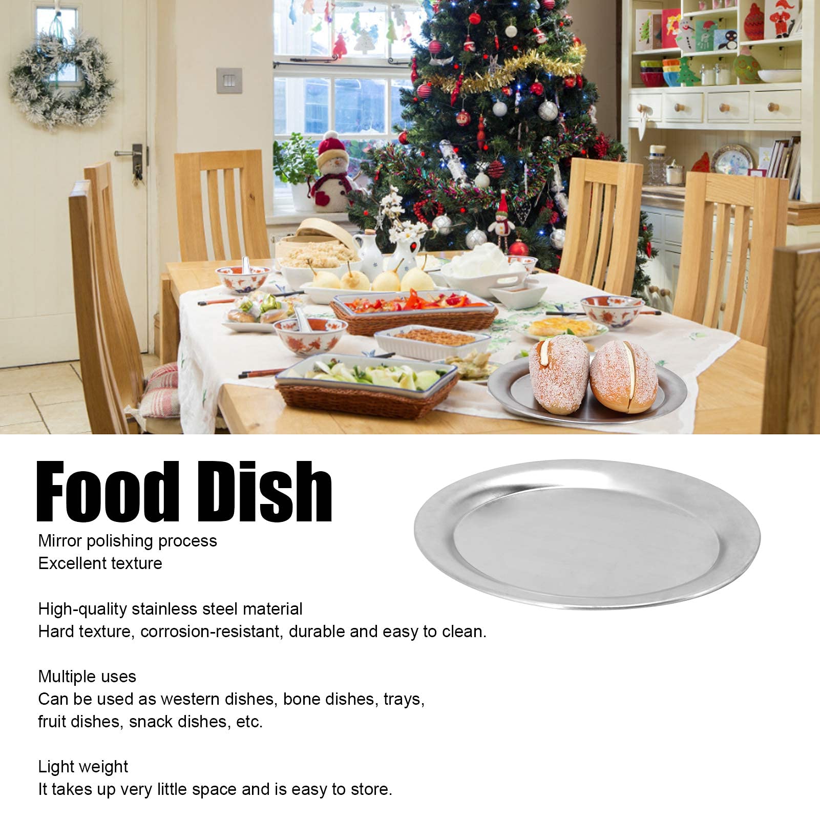 Premium Stainless Steel Small Oval Plate - Multi-Function Kitchen Serving Dish for Snacks, Bones, Appetizers | Perfect for Restaurants, Picnics & Home Dining