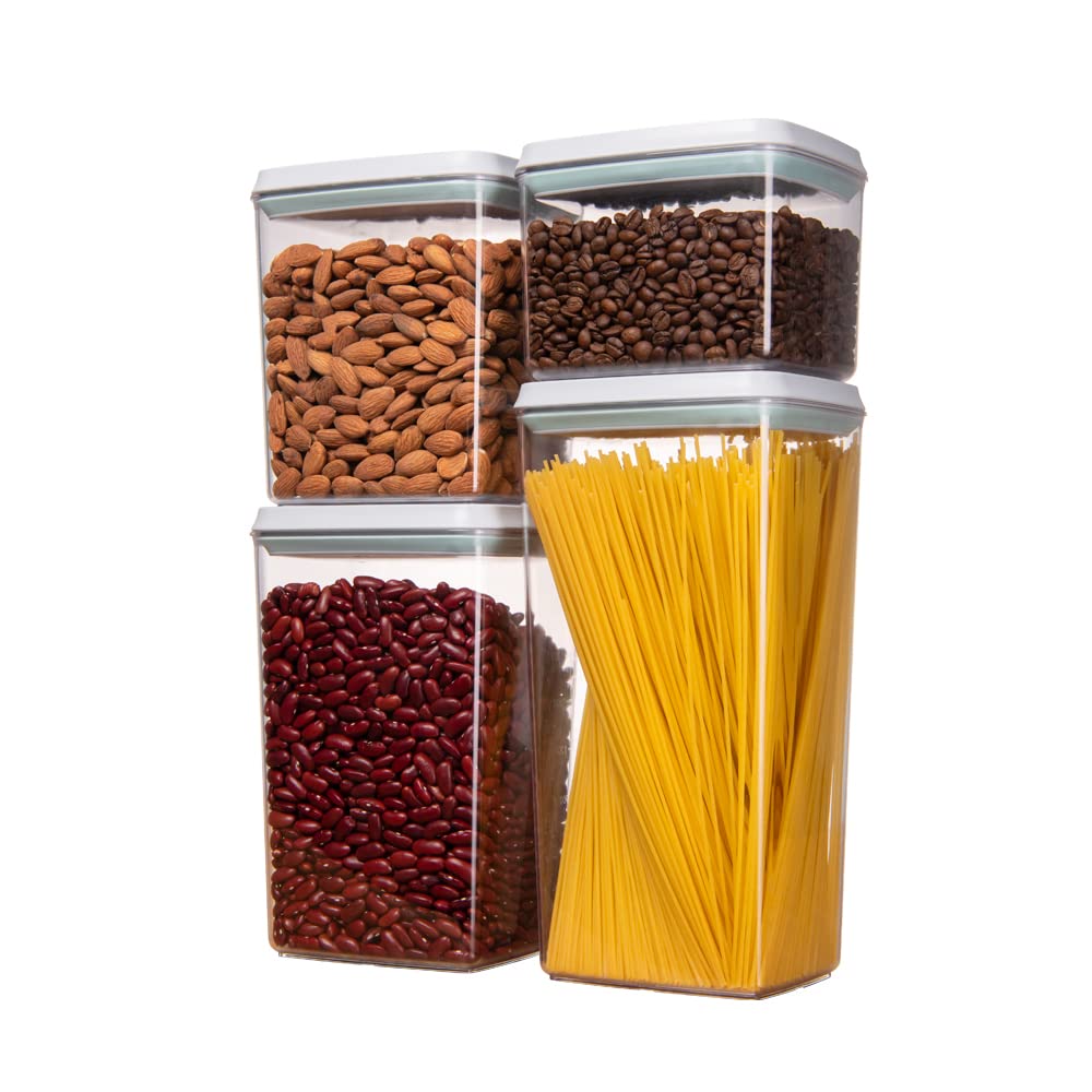 Large Airtight Food Storage Containers Set - BPA Free Plastic Kitchen Canisters with Lids for Pasta, Flour, Cereal | Pantry Organization & Kitchen Storage for Bulk Foods, Baking Supplies, Meal Prep