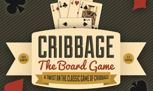 Cribbage Board Game - Classic Family Card Game for 2-4 Players | Perfect for Game Nights, Travel & Camping