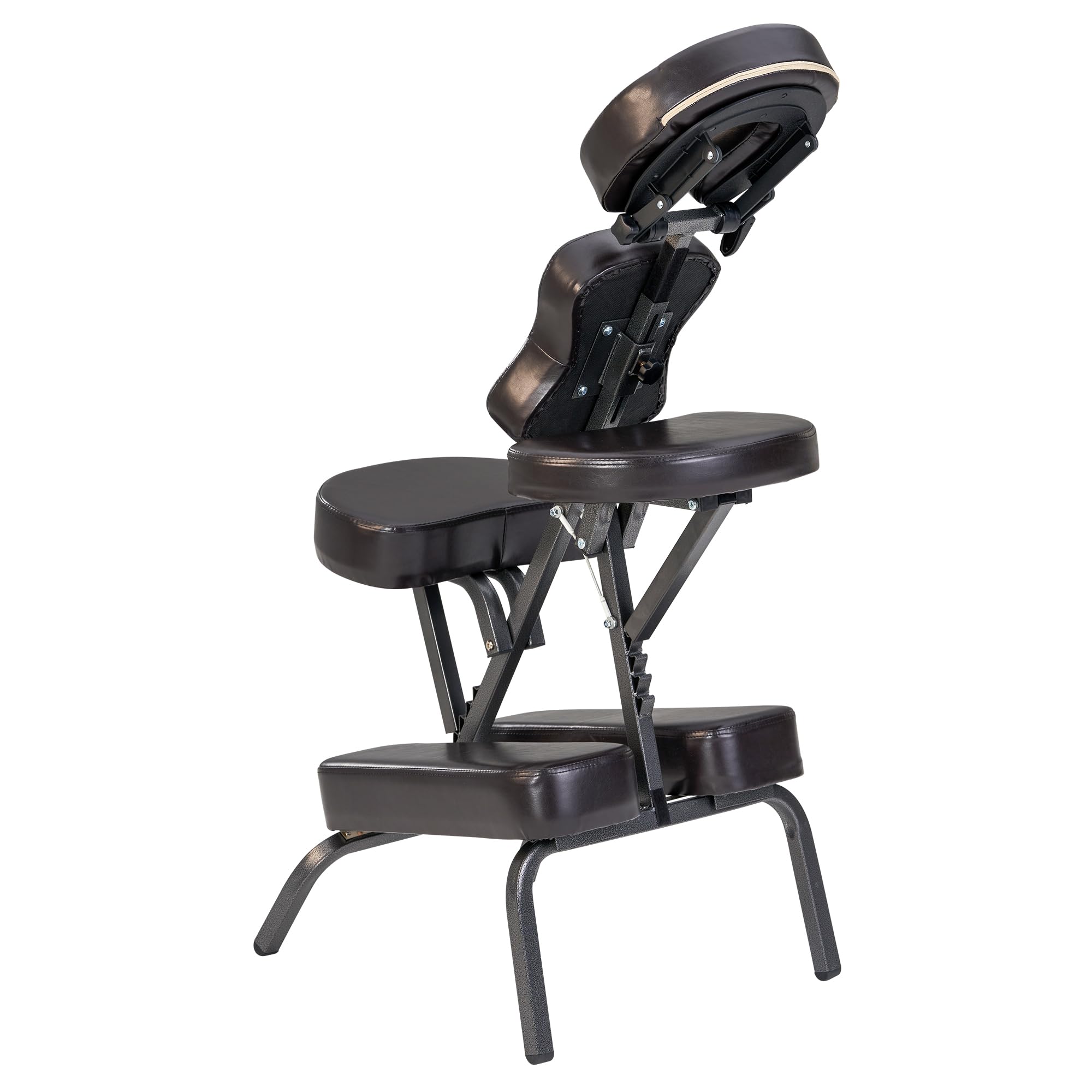 Portable Lightweight Full Body Massage Chair with Adjustable Height & Carrying Case - Perfect for Home, Salon, SPA & Tattoo Parlors - Relaxing Face Cradle & Foldable Design (Coffee Color)