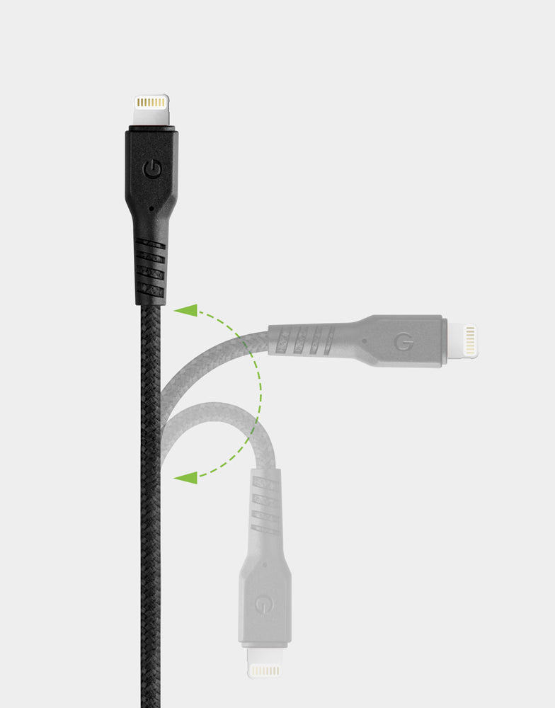 FibraTough Anti-Microbial Lightning to USB-C Cable 1.5M (5ft) - Fast Charging & Data Sync for iPhone, iPad - Durable & Hygienic for Home, Office & Travel Use